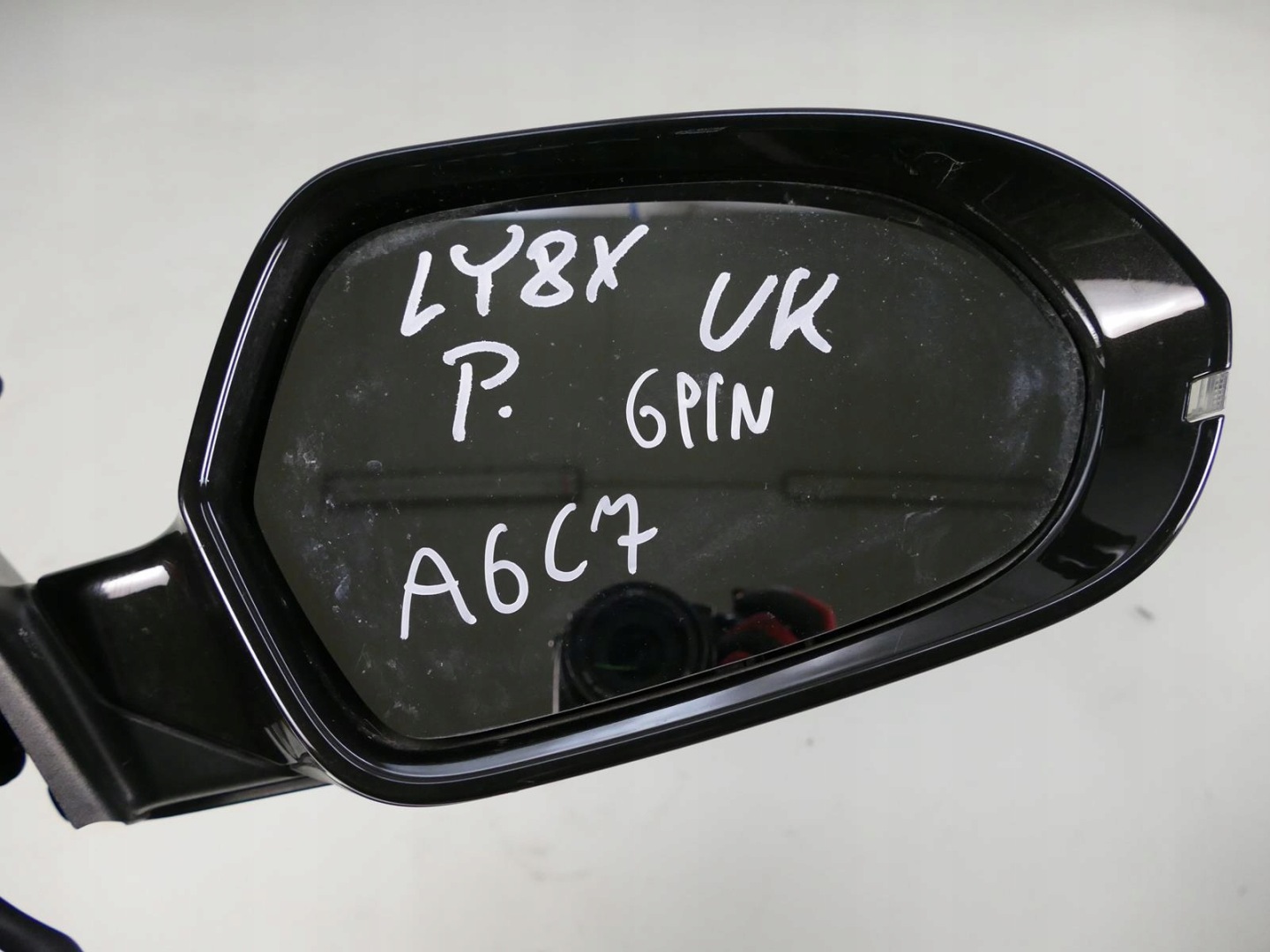 AUDI A6 C7 S-LINE mirror 6 PIN right black, LY8X UK