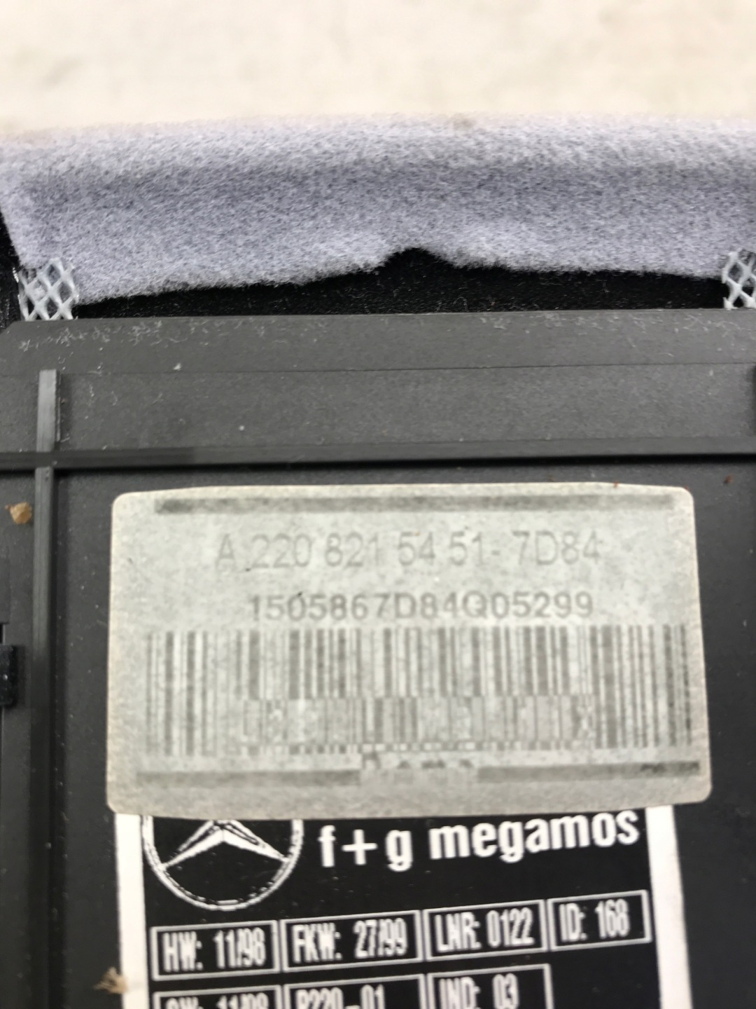 sensor module ALARMU MERCEDES W220 A2208215451