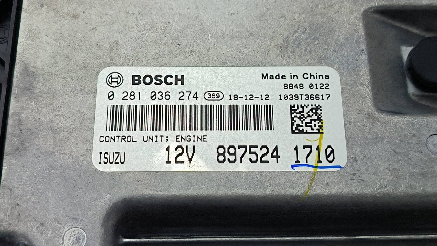 computer des motors ECU 8975241710 ISUZU D-Max II
