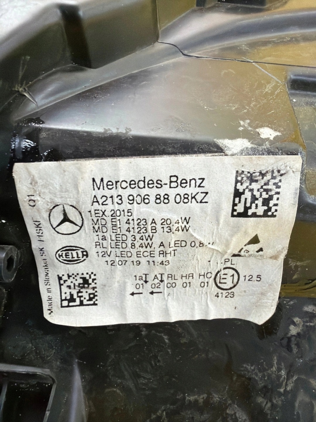 light right Mercedes E-Klasa W213 Full Led Performance A2139068808
