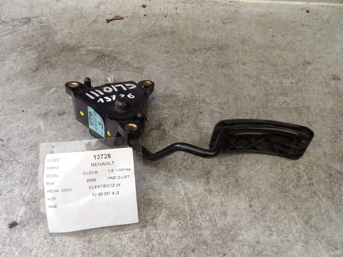 Renault Clio III Gaspedal
