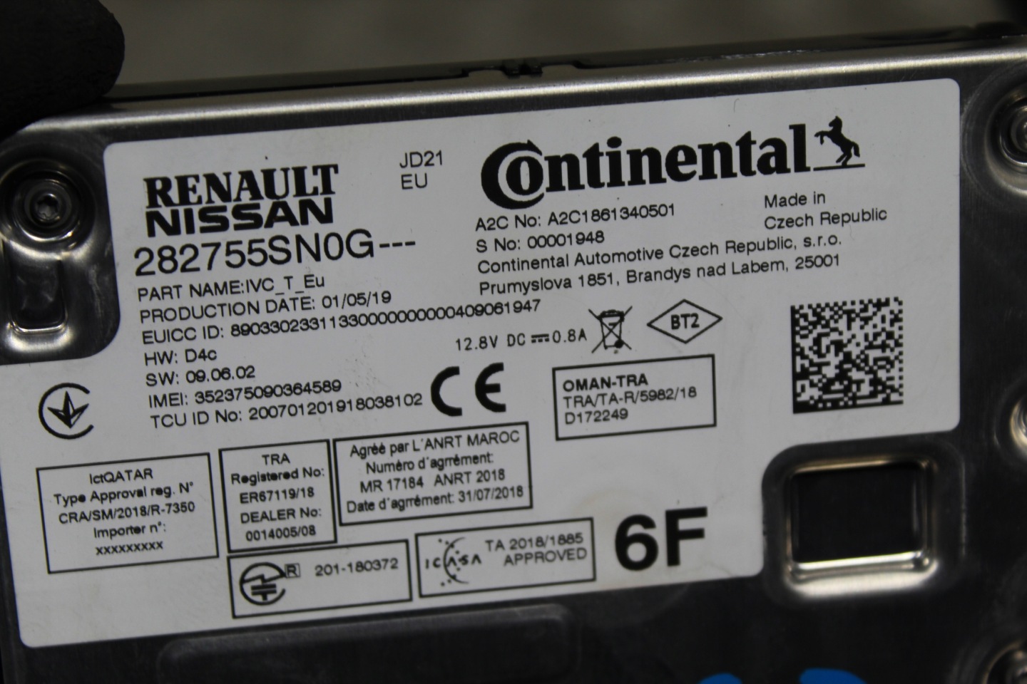 MODULE UNITÉ DE CONTRÔLE NAVARA IV 4 D23 NP300 282755SN0G