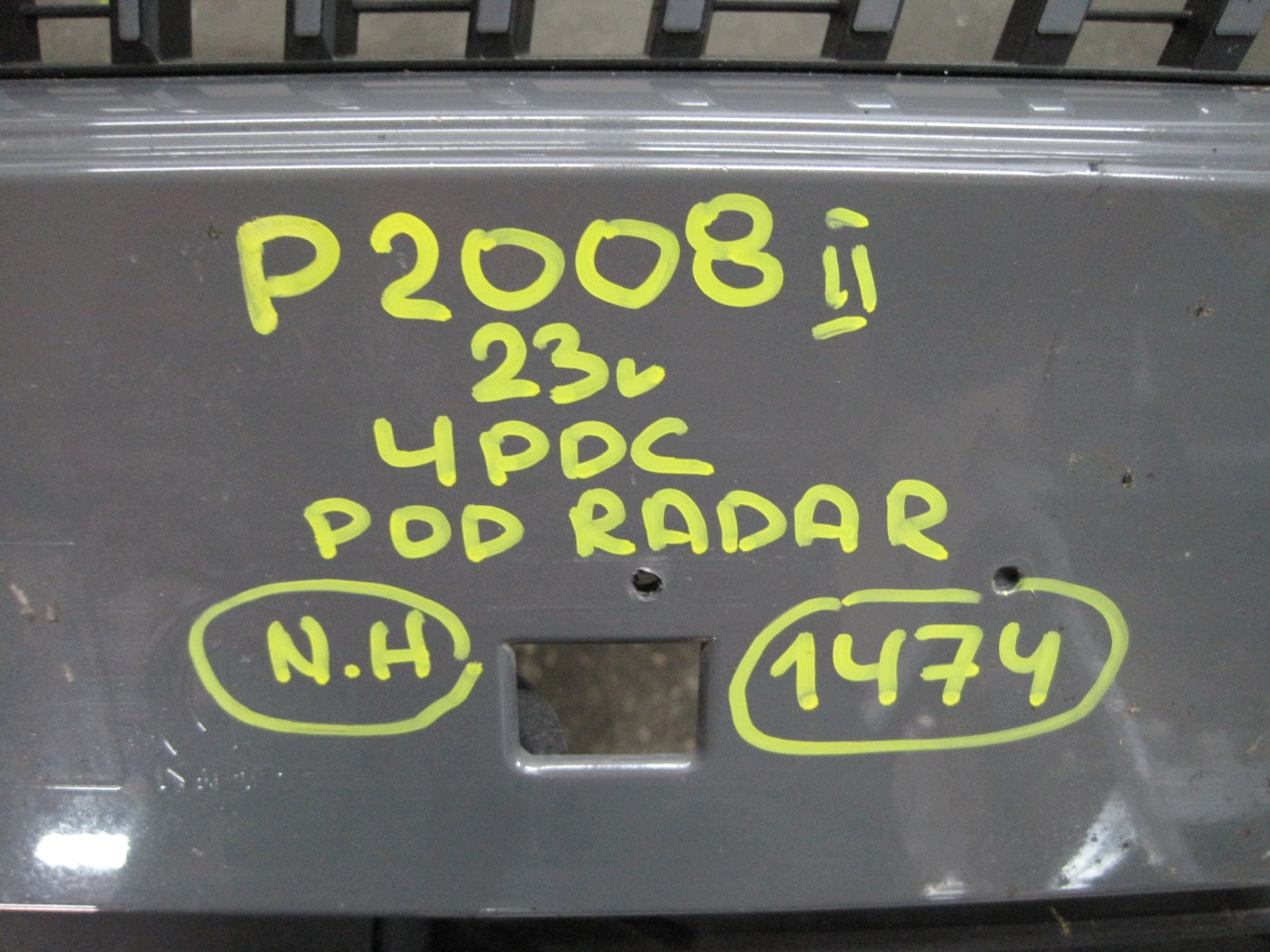 bumper PEUGEOT 2008 II 4 PDC below RADAR front front