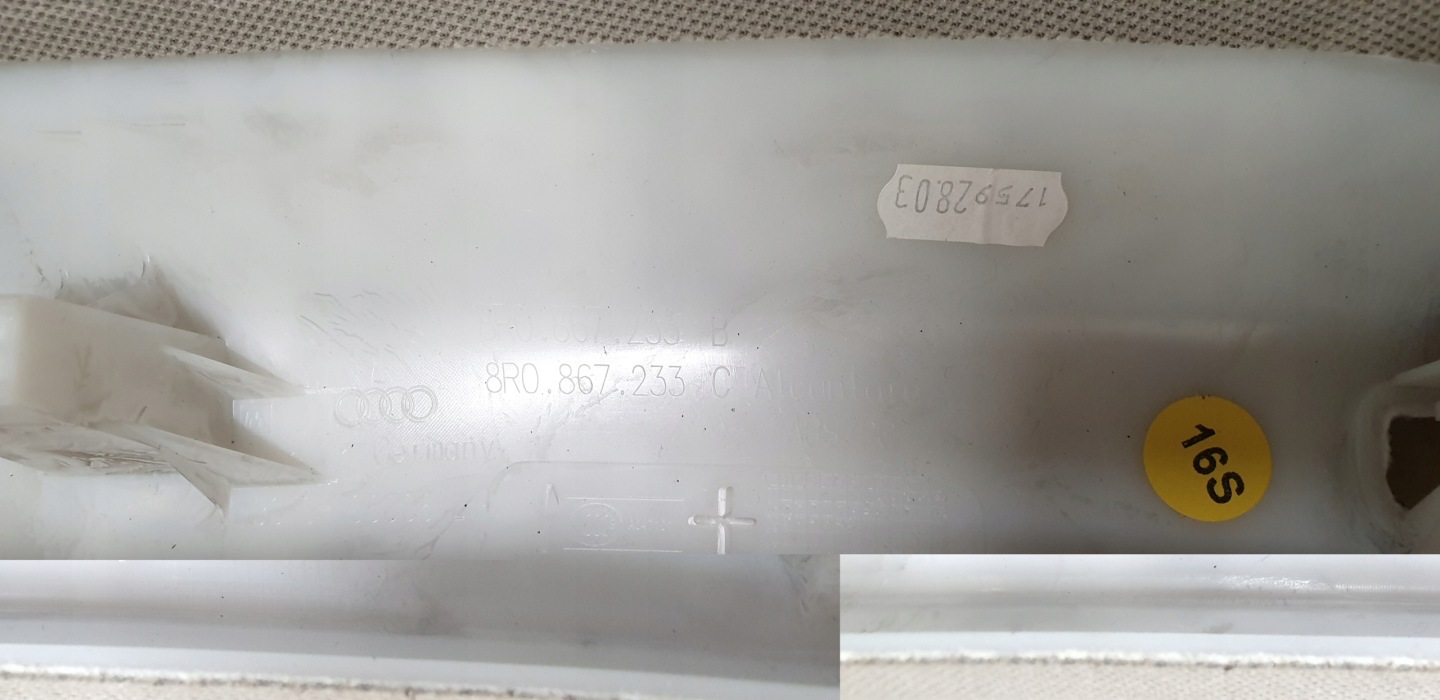 cover side pillar A left front AUDI Q5 8R grey OE