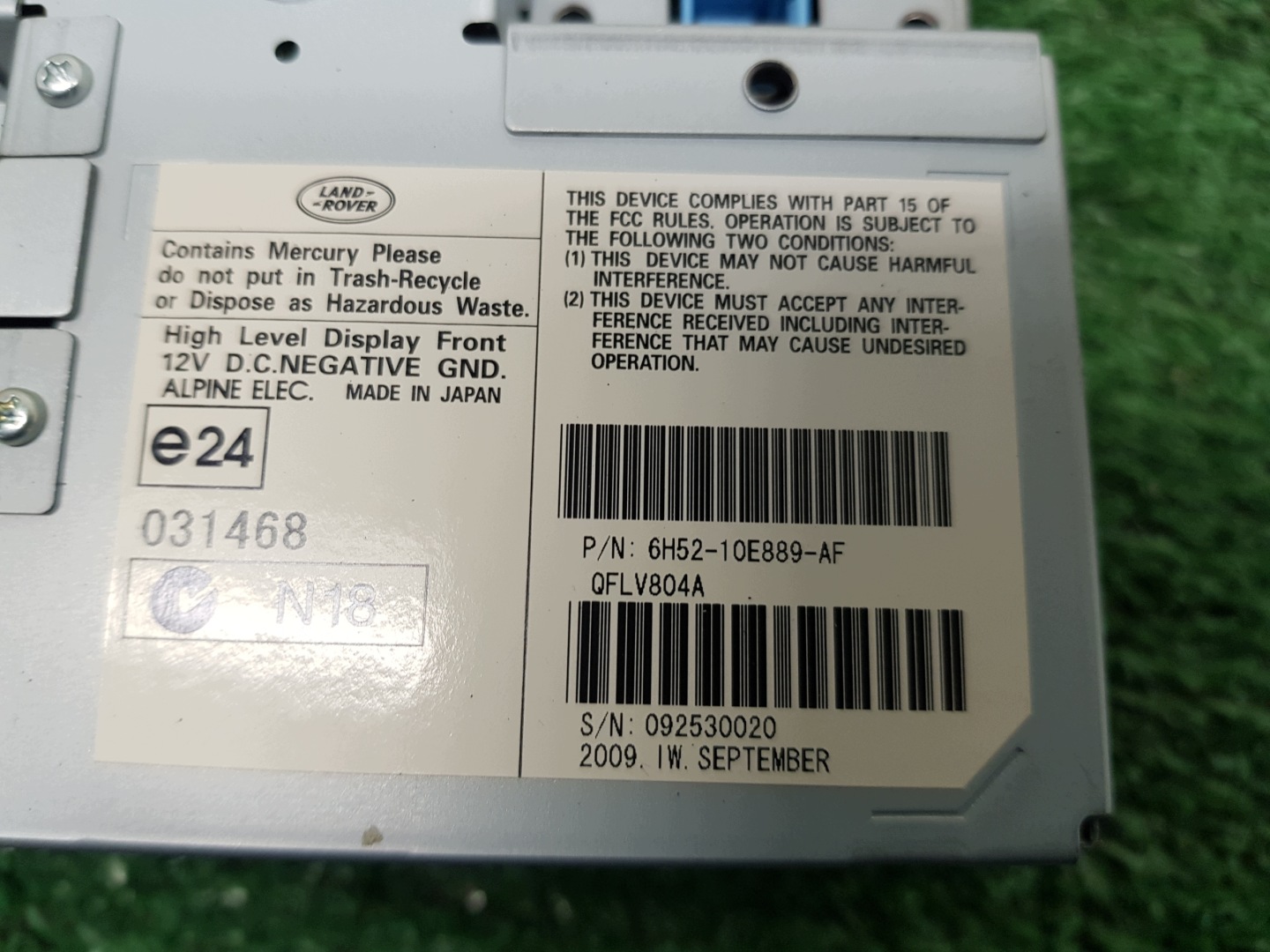 display LAND ROVER FREELANDER 2 6H52-10E889-AF