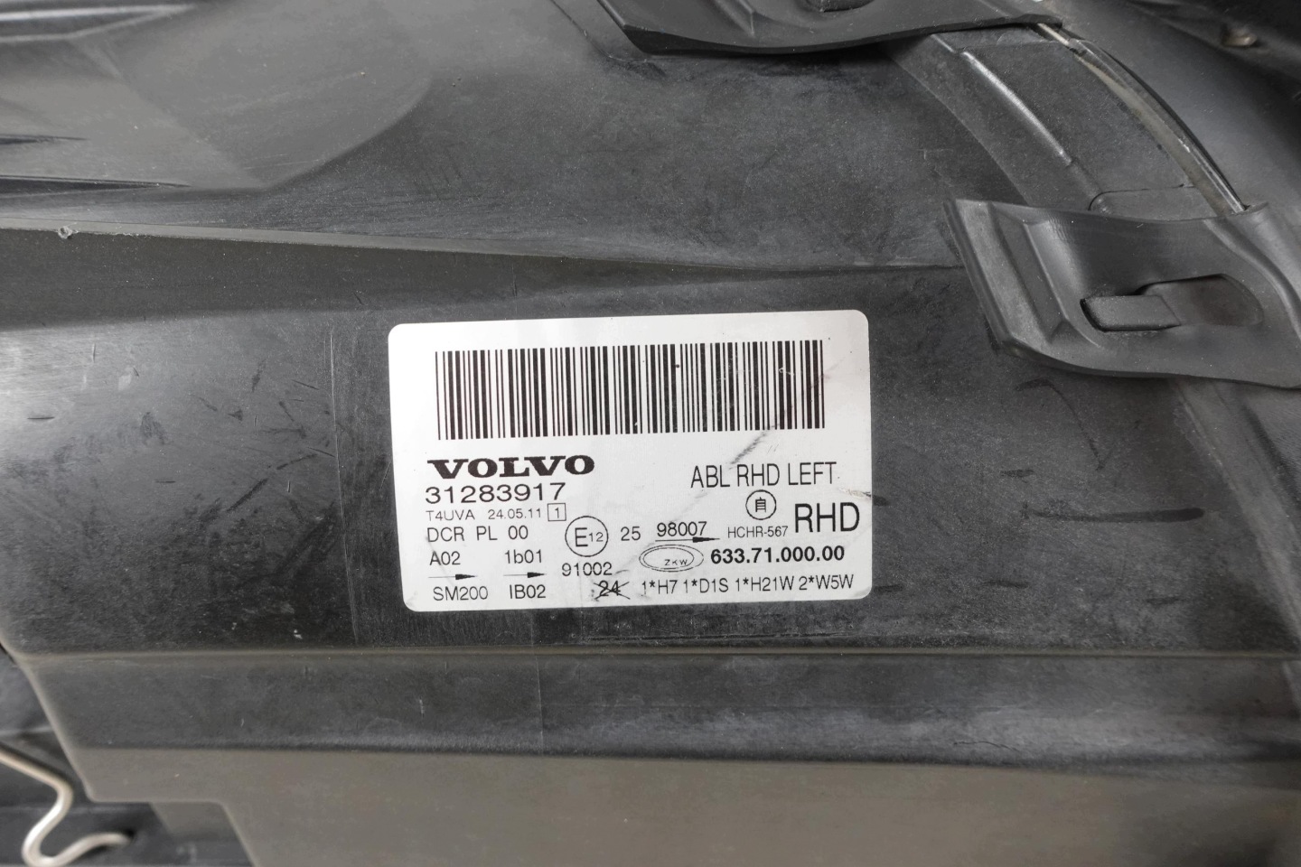 light left front left front VOLVO S80 2 II V70 3 III 06-11 XENON RHD