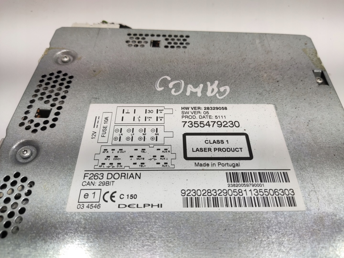 RADIO FABRYCZNE CD OPEL COMBO D 2011-2019 7355479230