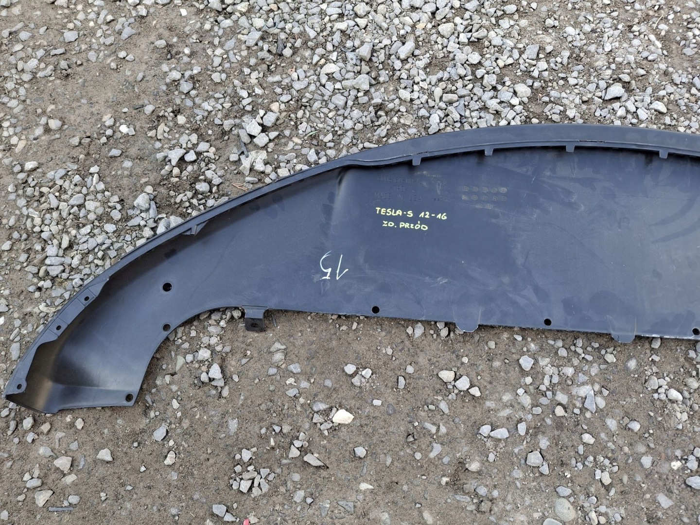 SPOILER cover below front bumper cover TESLA MODEL S S 2012R->