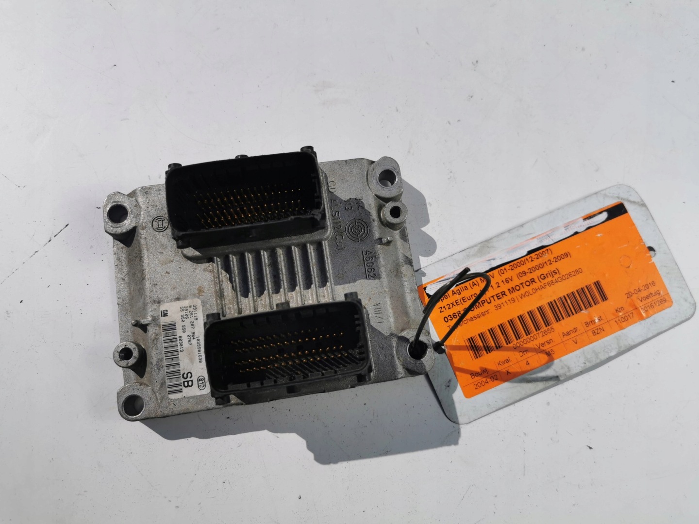 OPEL AGILA 1.2B 16V 0261207964 55350550 computer E
