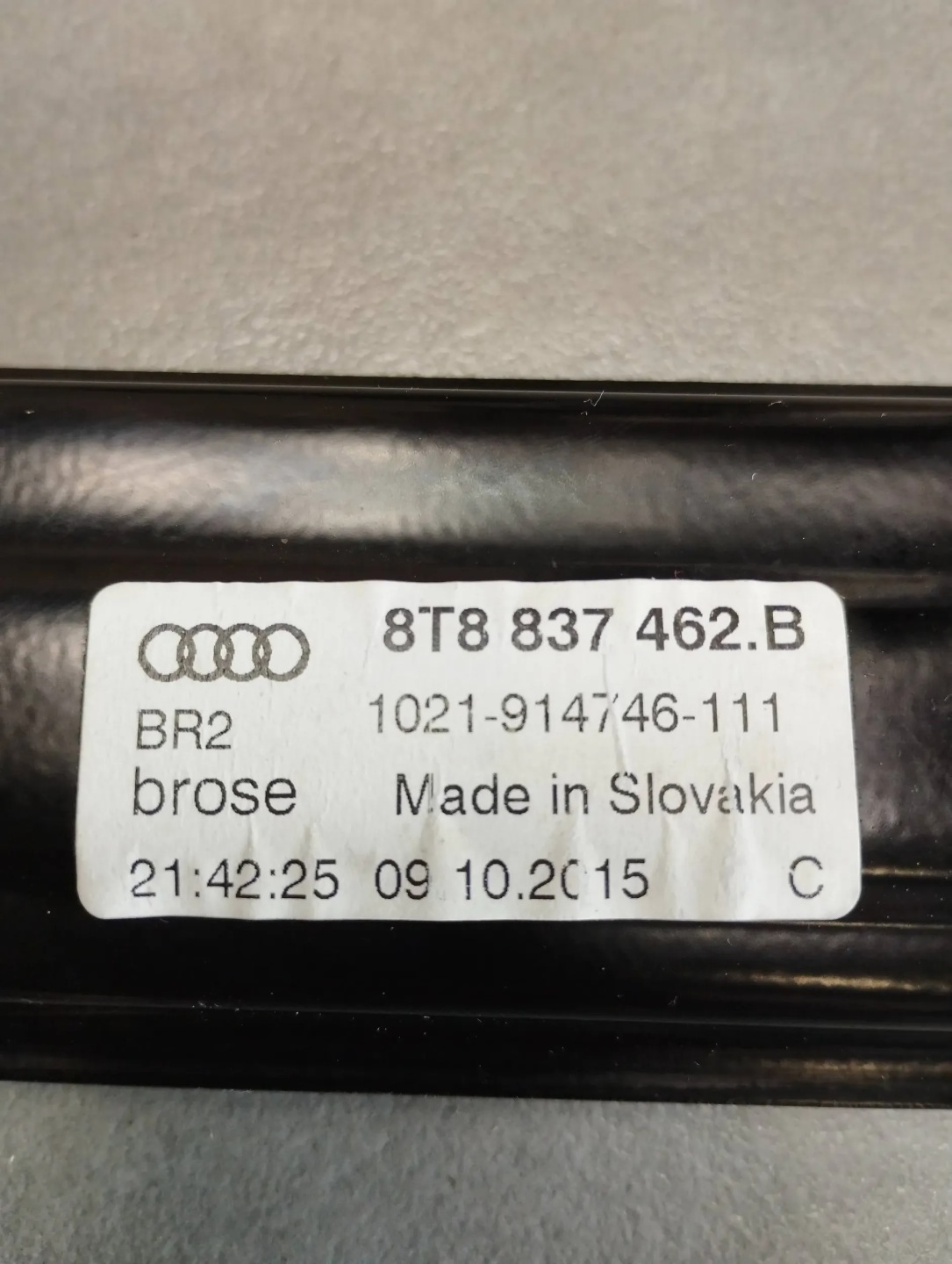 Audi A5 Sportback 8TA mechanism windows right front 8T8837462B