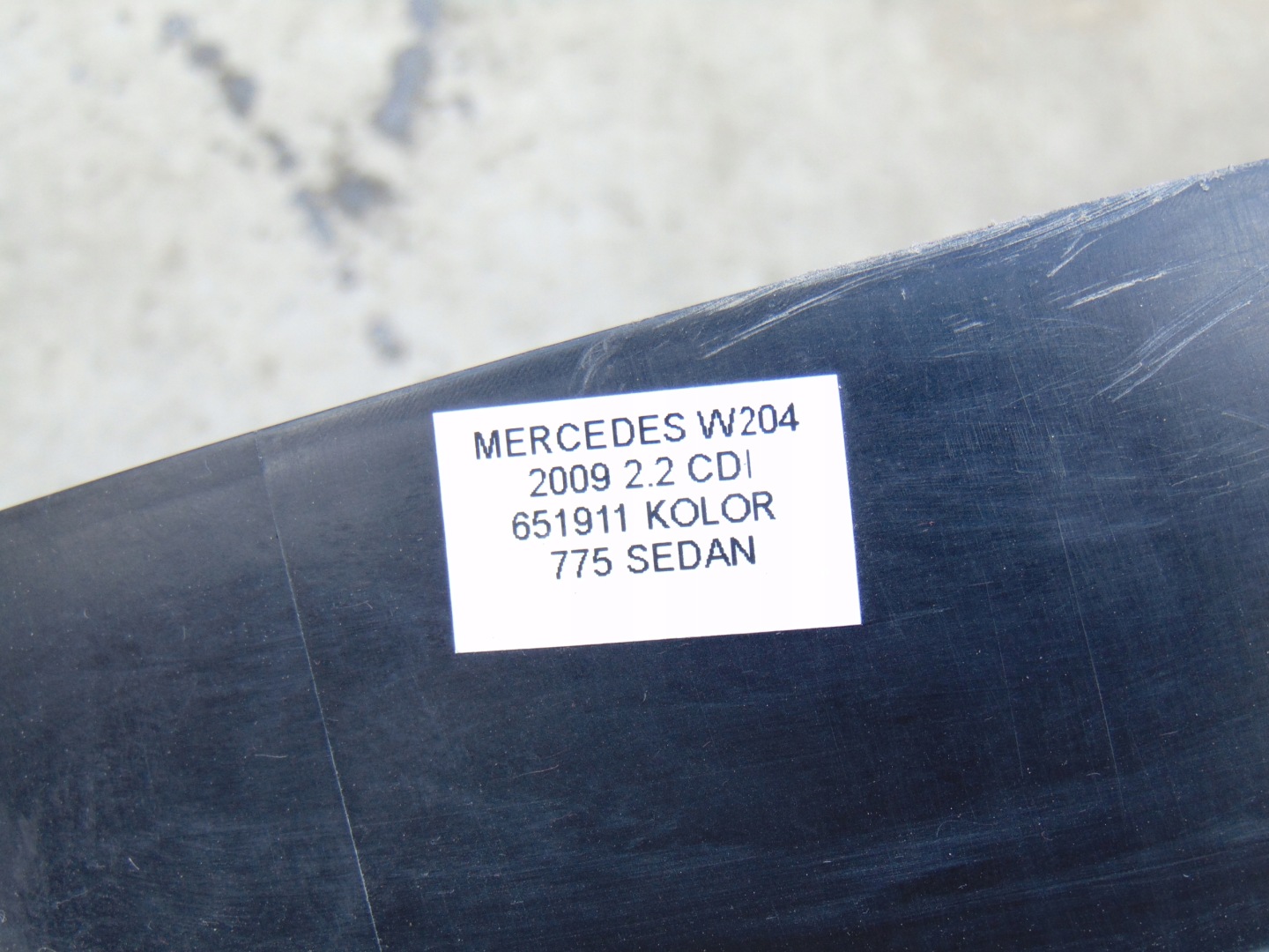 front body wall front radiator MERCEDES W204 2.2 CDI A2045001203
