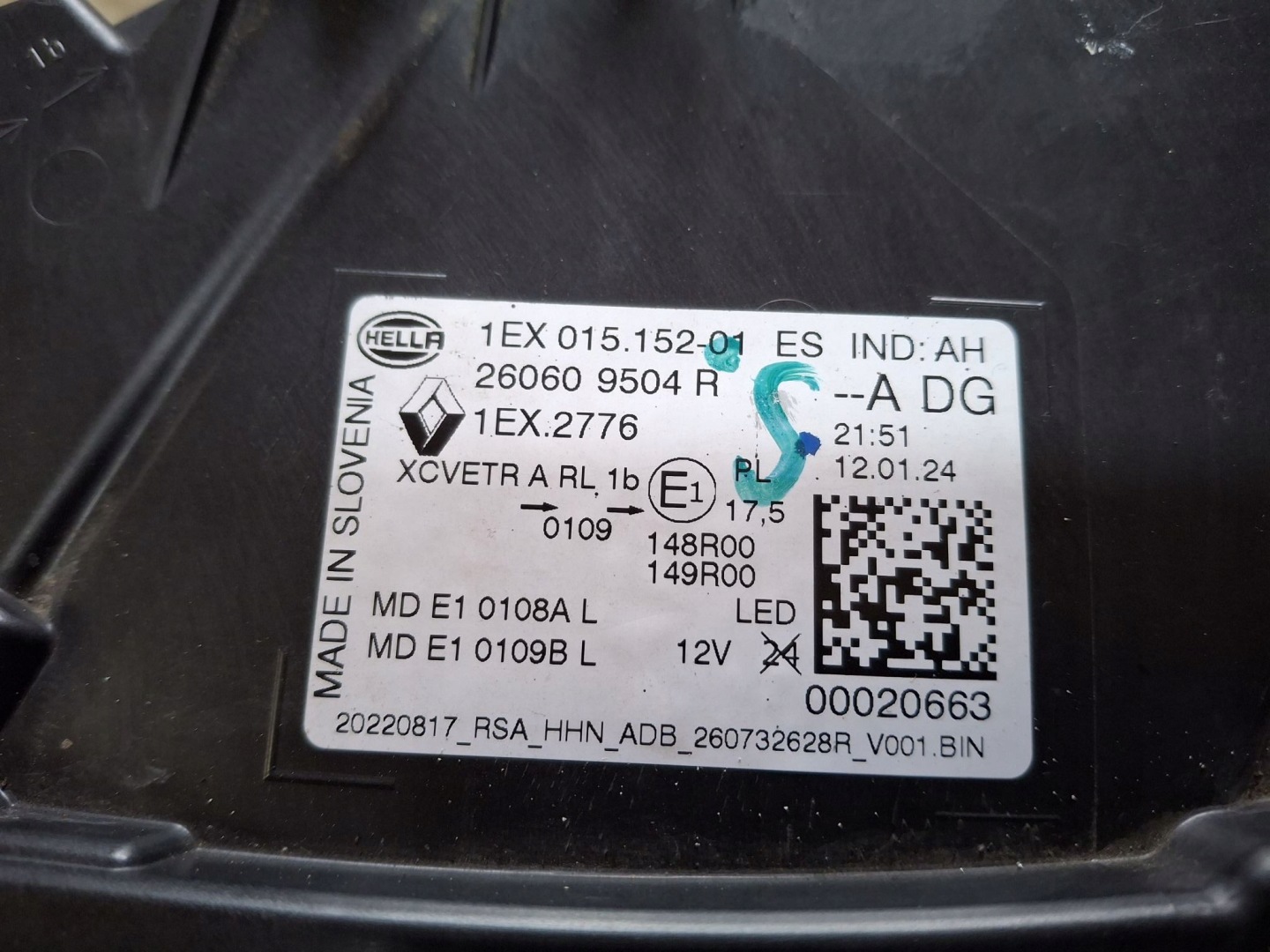 licht links vorne FULL LED MATRIX VISION RENAULT AUSTRAL 2022R->