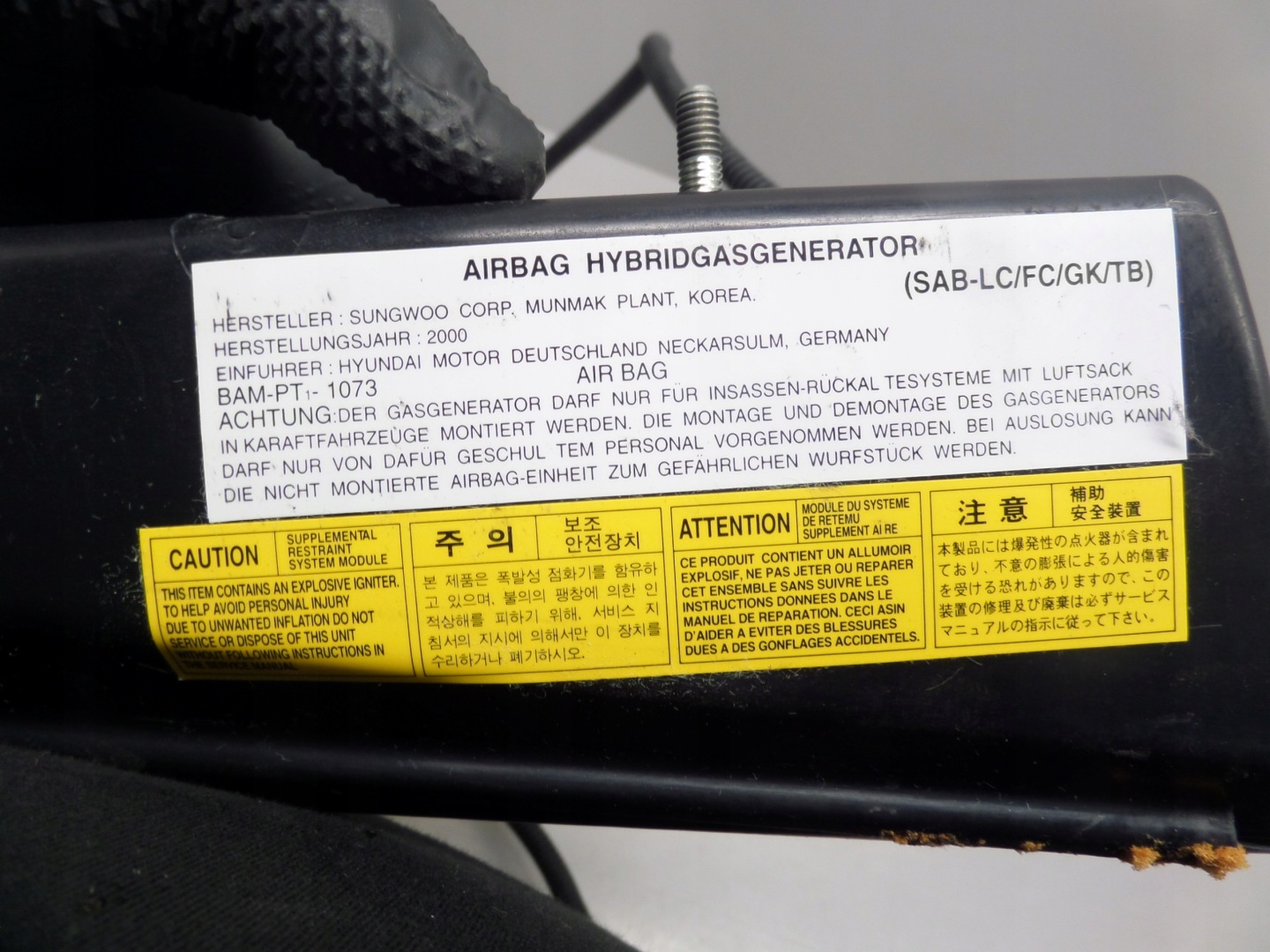Airbag AIRBAG SITZ Seitlich rechts HYUNDAI MATRIX 00-10