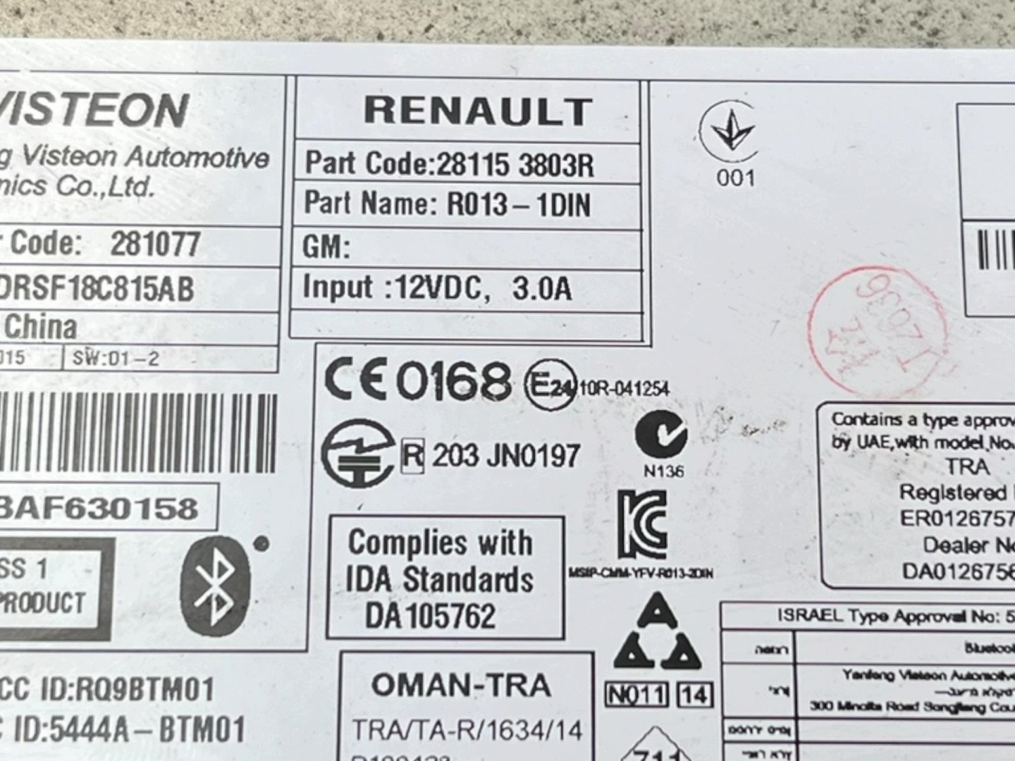 Radio samochodowe Renault Kangoo 2 facelift 2016 281153803R