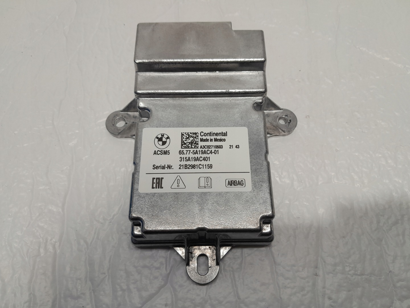BMW X3 G01 LCI modulo SENSOR airbag airbag 5A19AC4