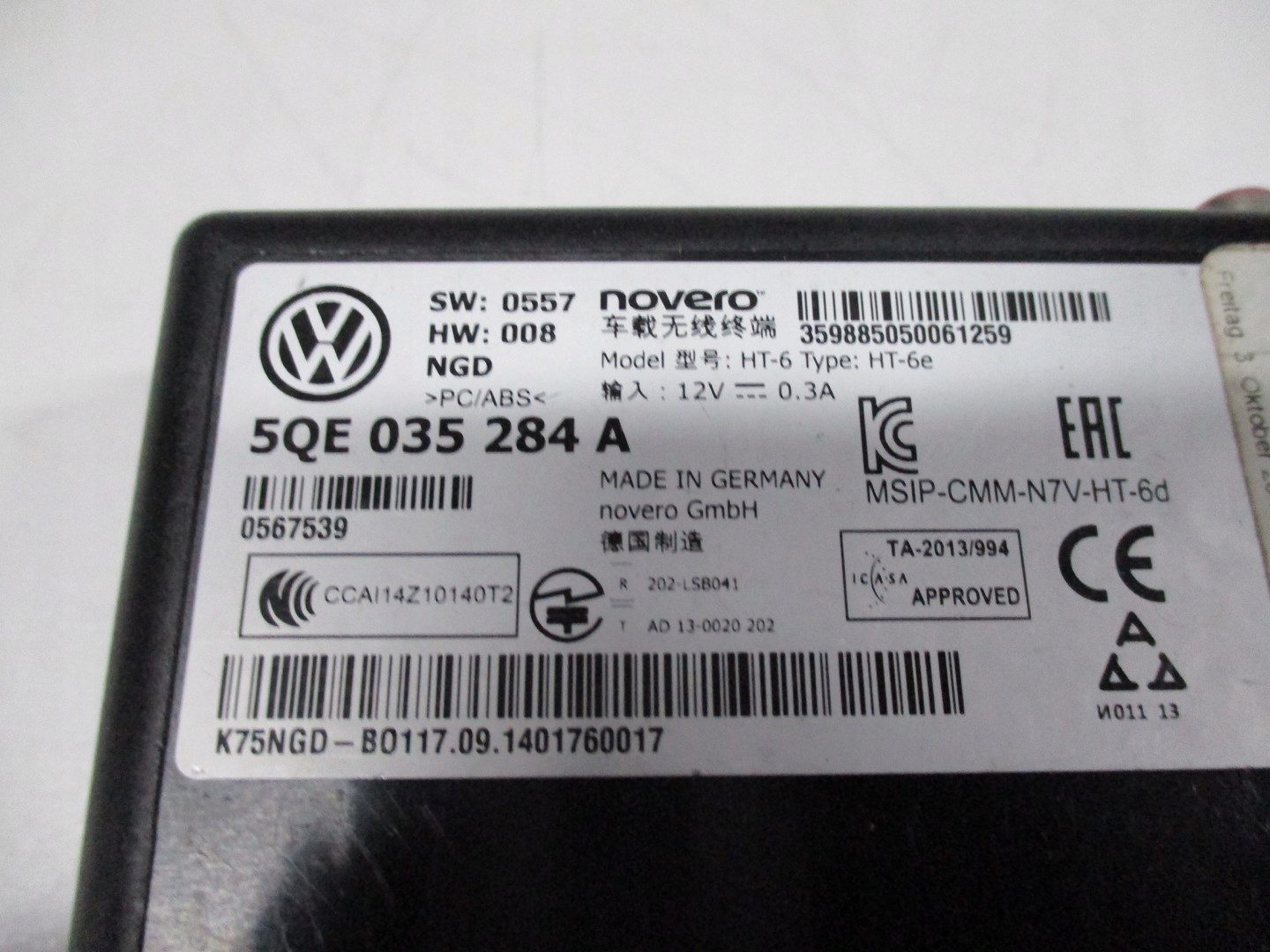 module control unit on-line Audi Vw Seat 5qe035284A