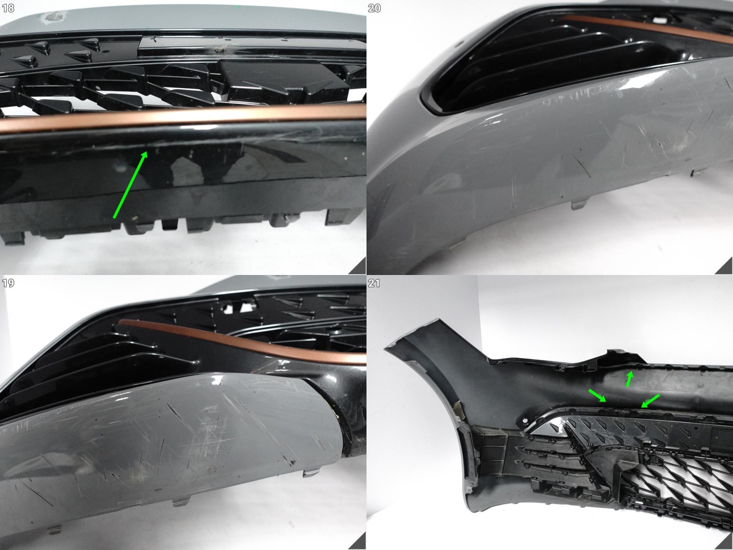 CUPRA BORN 10E 21- bumper front + grill + KRATKI + mouldings (4xPDC)