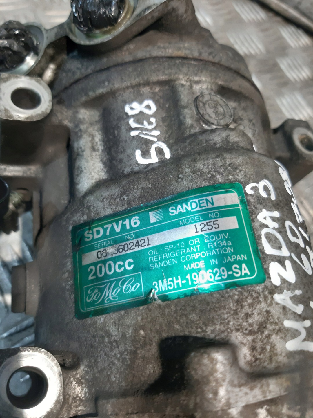compressor; compressor of the air conditioning SD7V16 SANDEN MAZDA 3 BK 1.6 D