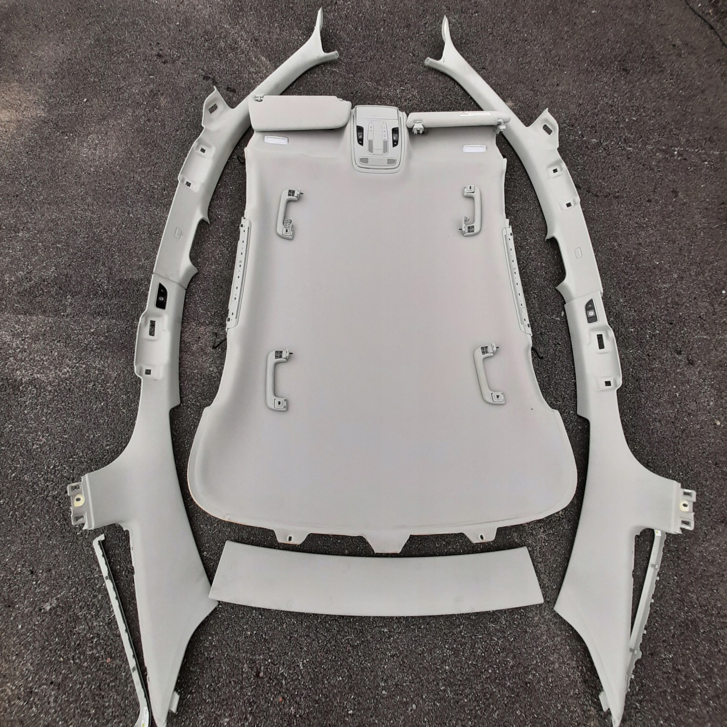Audi A8 D4 roof upholstery complete grey short., bundle light LED pillars