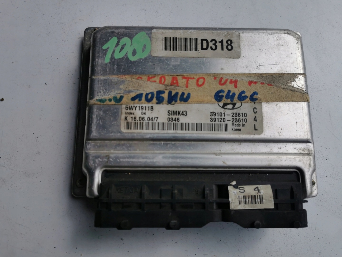 KIA CERATO 2.0B 16V 39101-23610 5WY1911B computer