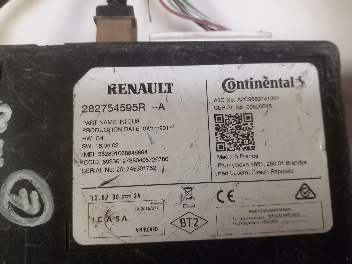 control unit module navigation devices RENAULT MEGANE IV 282754595R 16-24
