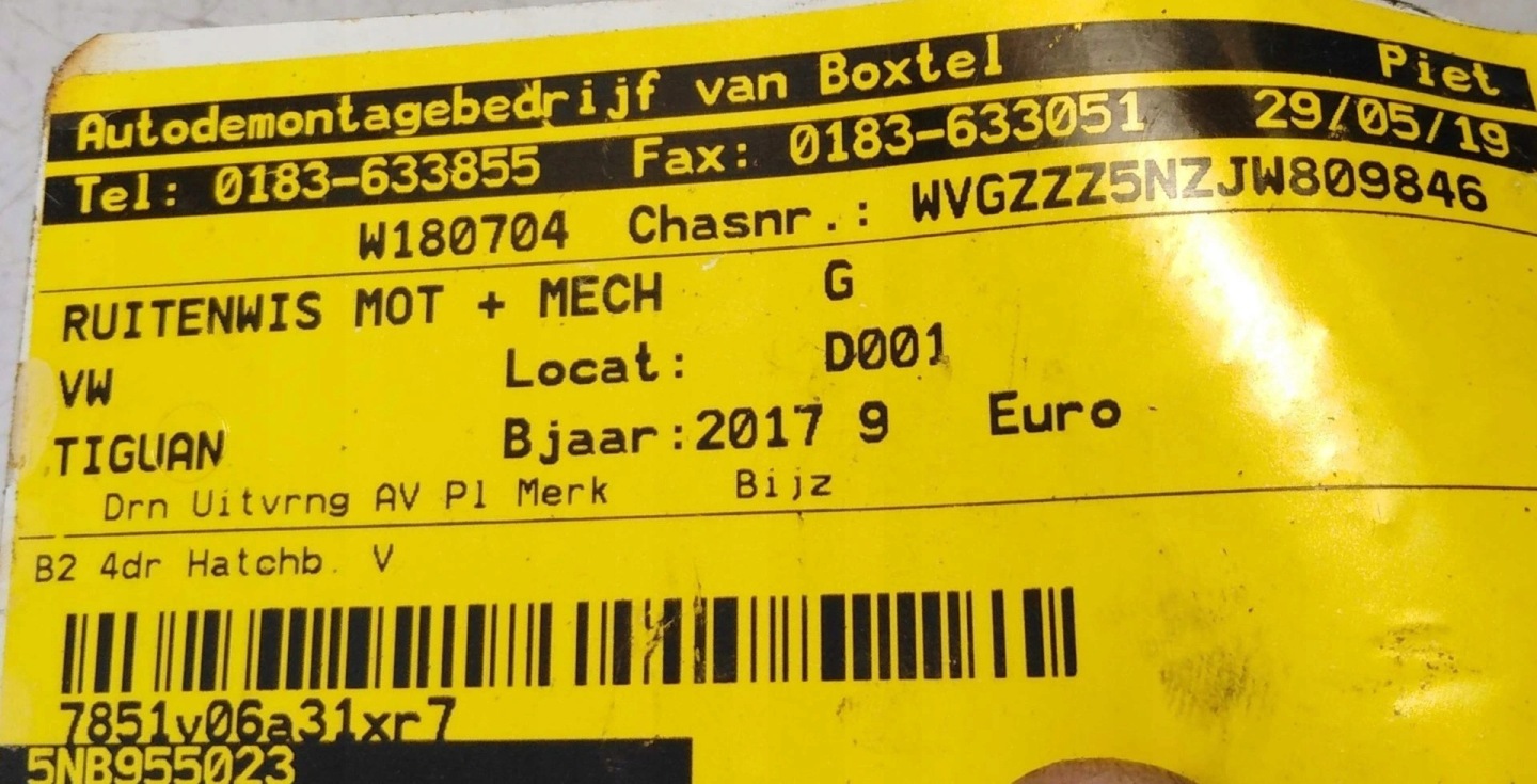 VW TIGUAN 5NA Wischergestänge 5NB955023