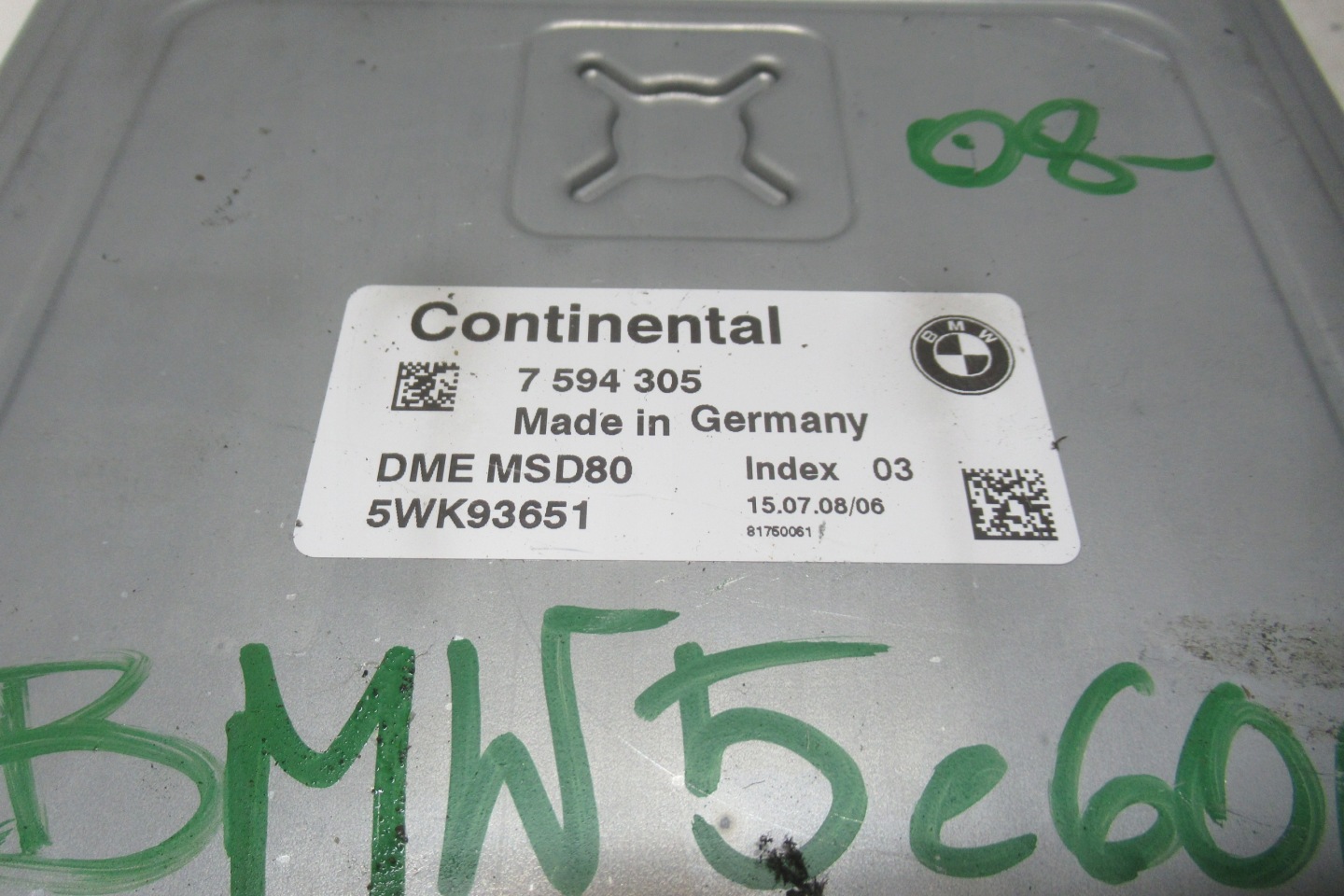 BMW E60 3.0 LCI 08R computer control unit of the engine 7594305