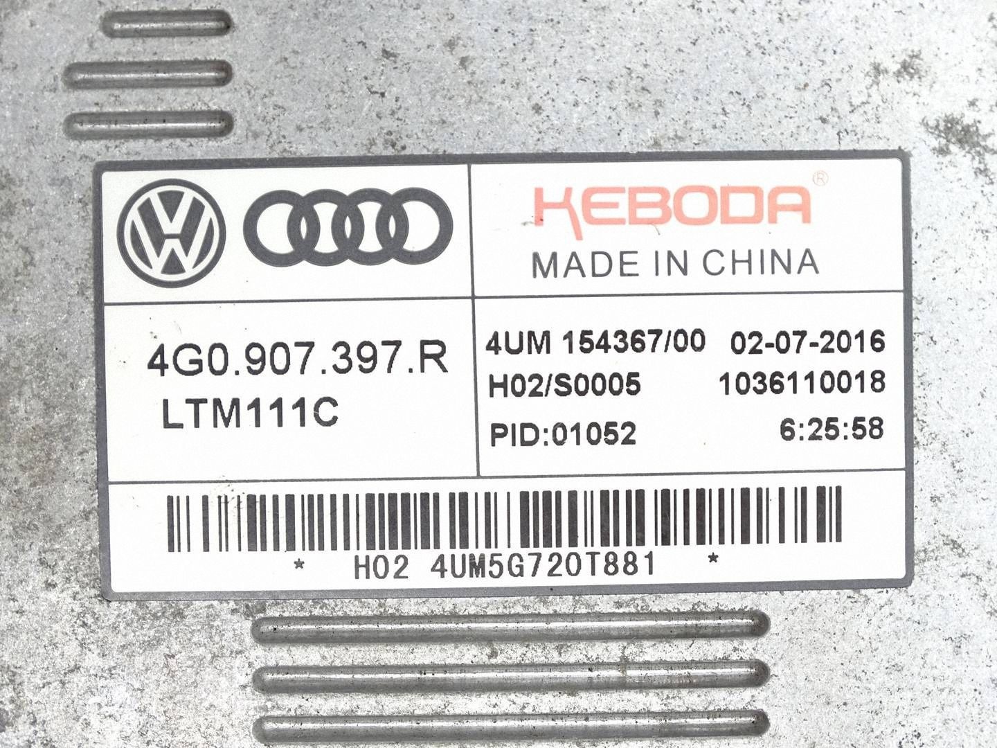 control unit module of the lights lights LED AUDI A3 S3 8V 4G0907397R