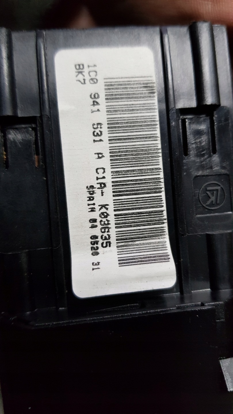 VW SHARAN ALHAMBRA GALAXY LIFT light switch 1C0941531A