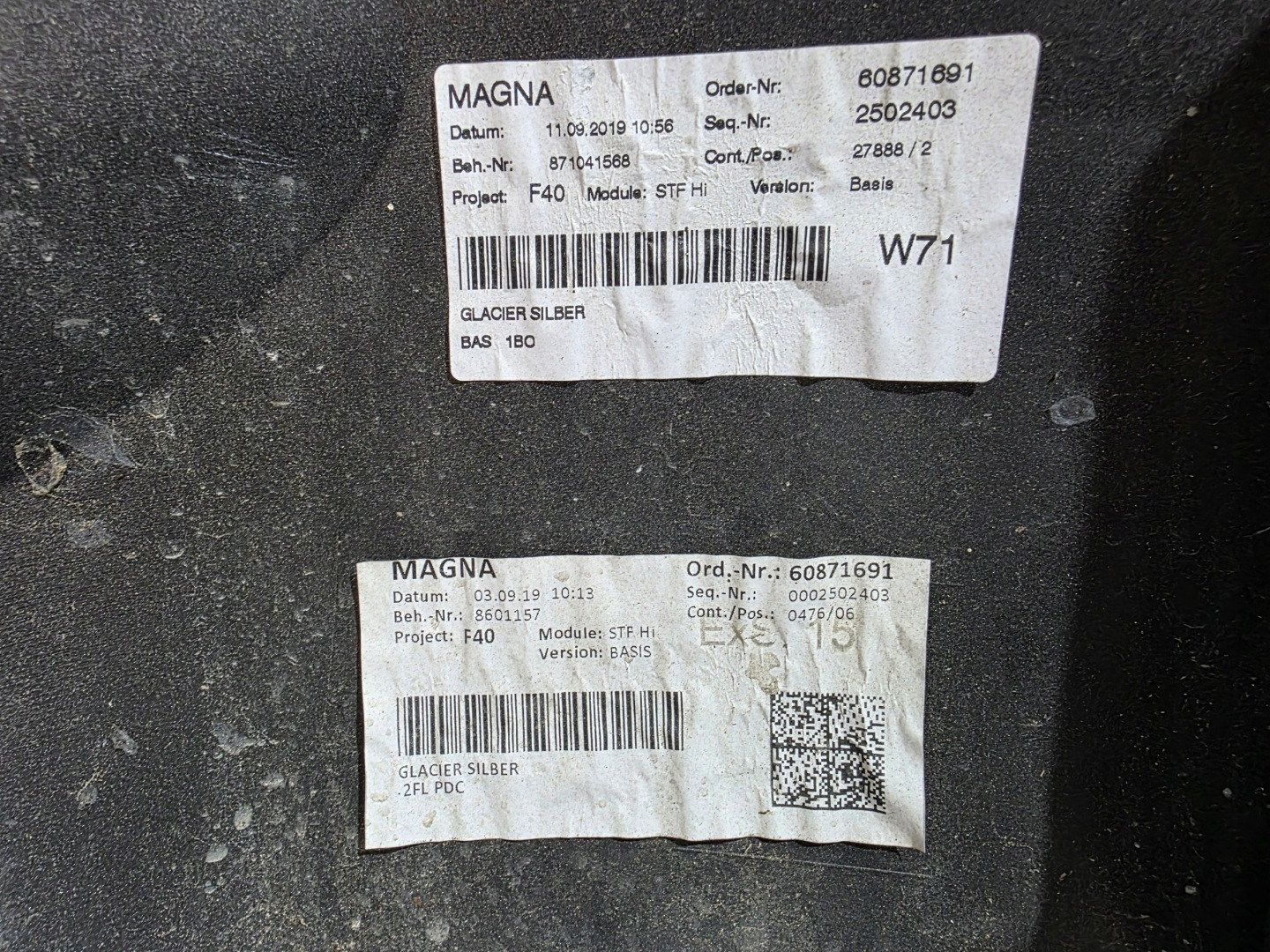 bumper rear part rear BMW 1 F40 A83 4XPDC