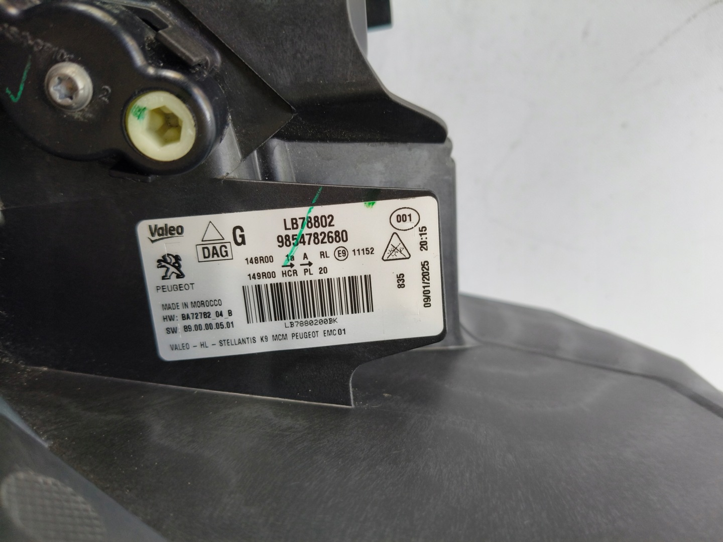 light left REFLEKTOR PEUGEOT RIFTER 24- LIFT FULL LED