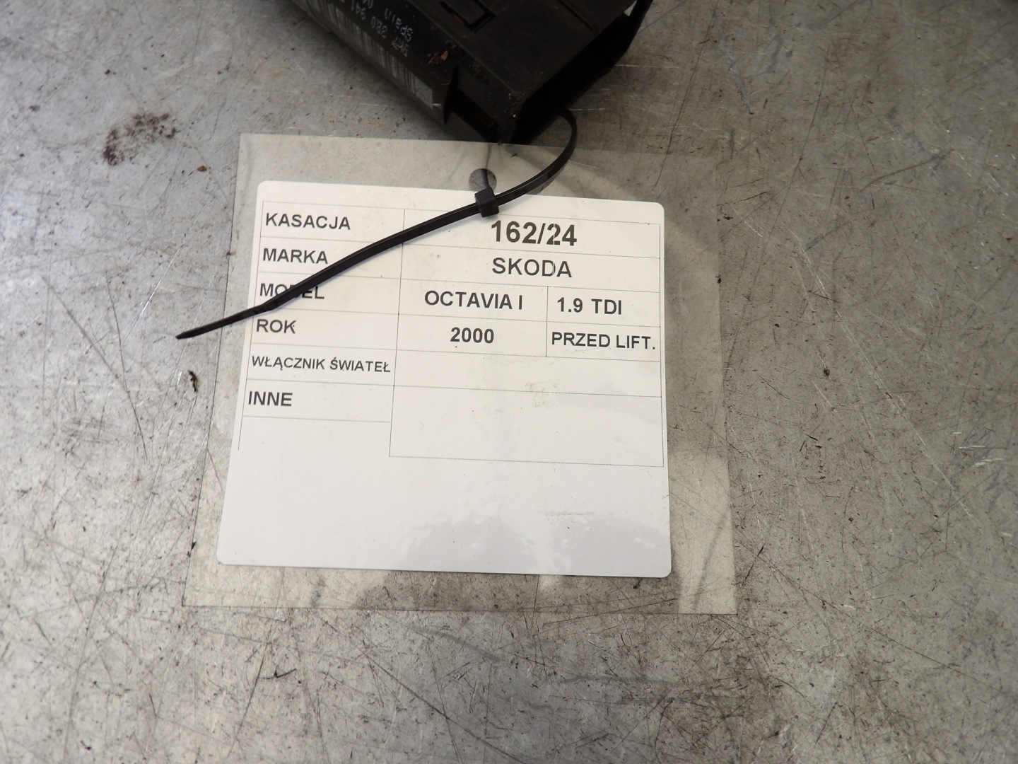 Skoda Octavia e interruttore luci 3B0941531