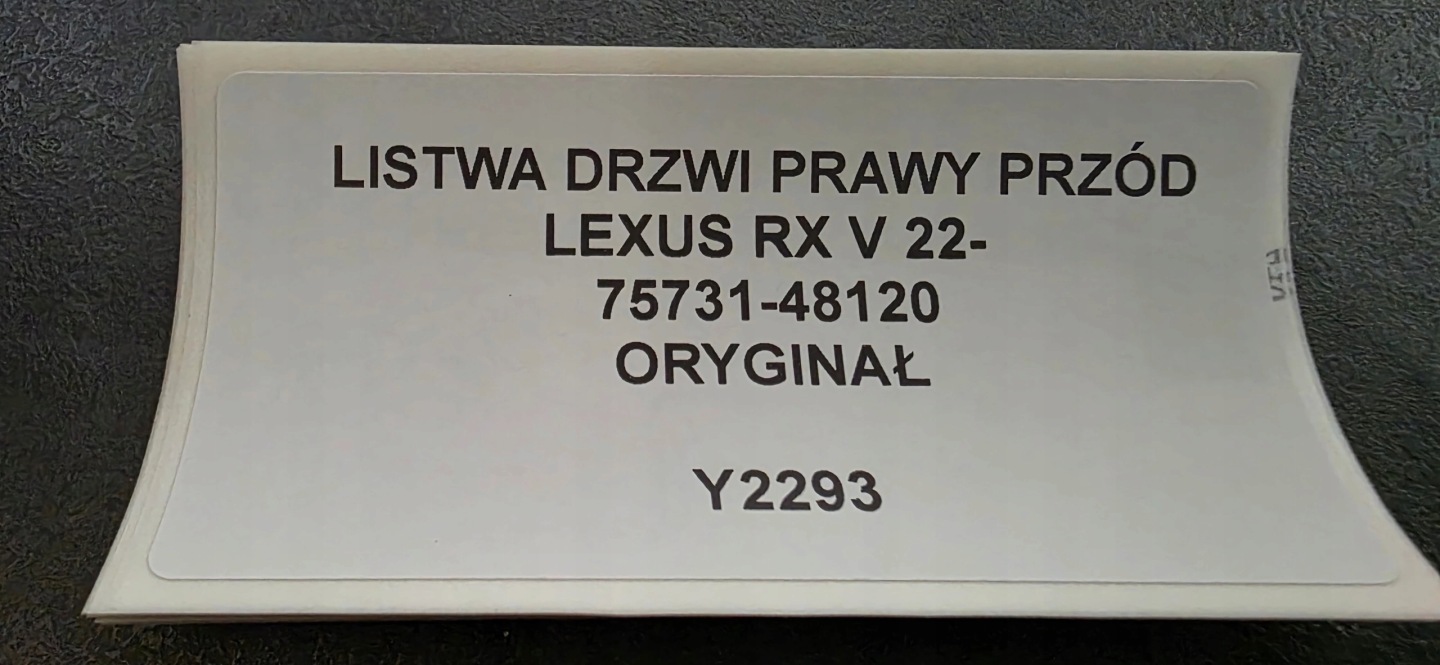 moulding door right front LEXUS RX V 22- original 75731-48120