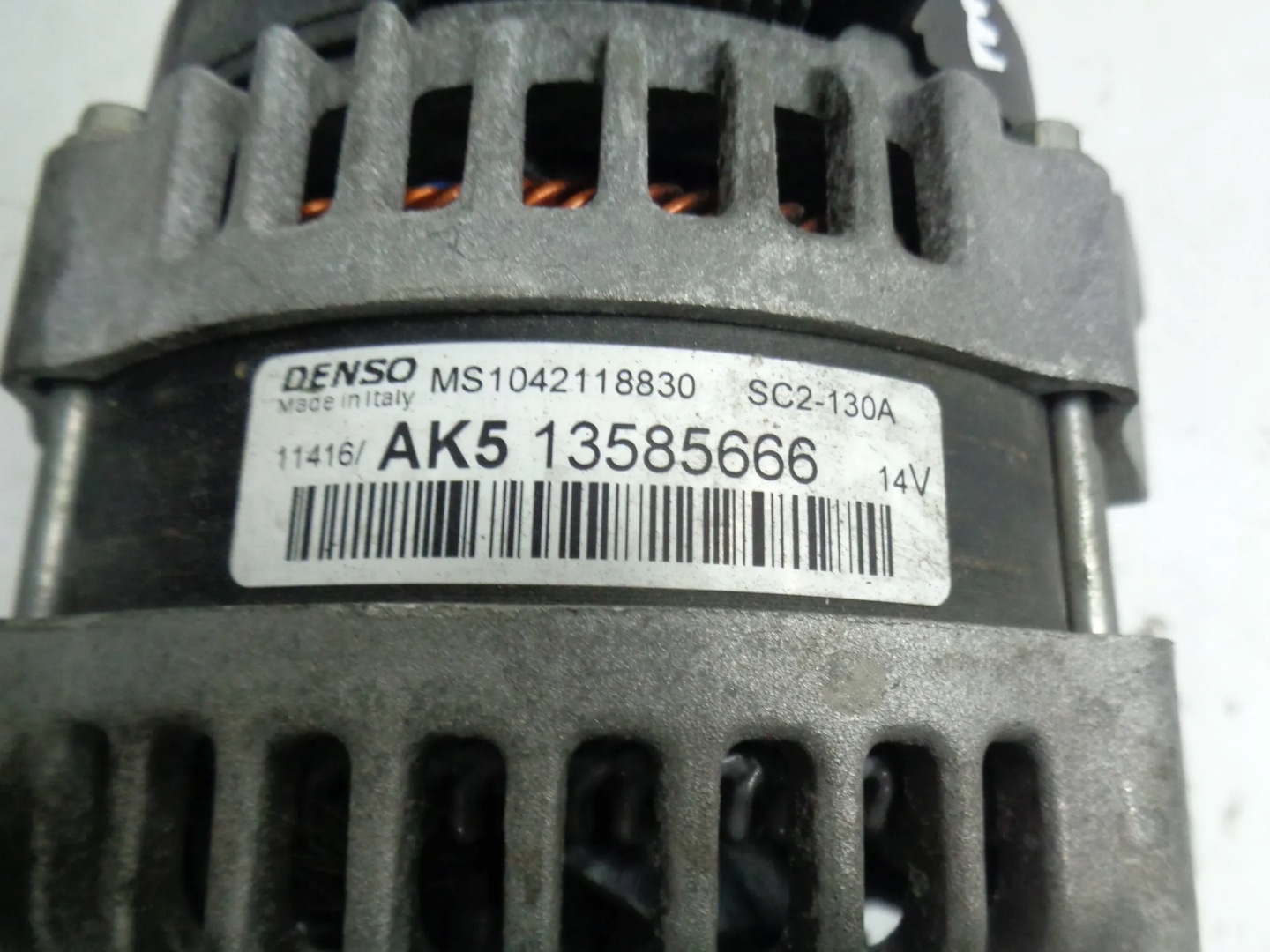 OPEL CORSA E ADAM 1.4 T ALTERNATOR 13585666