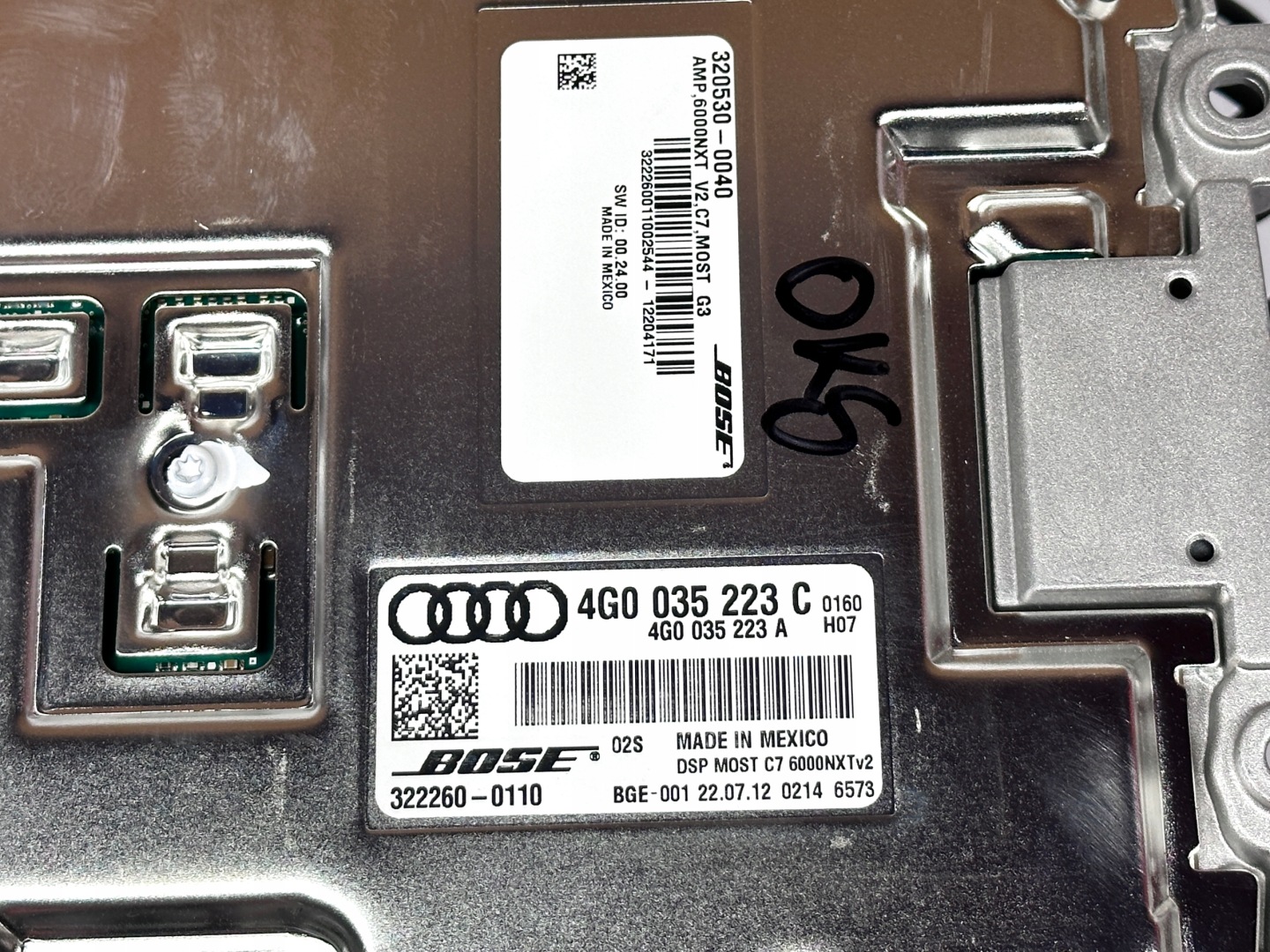 AUDI A6 S6 C7 4G A7 A8 amplifier BOSE bundle KABEL SWIATLOWOD 4G0035223C