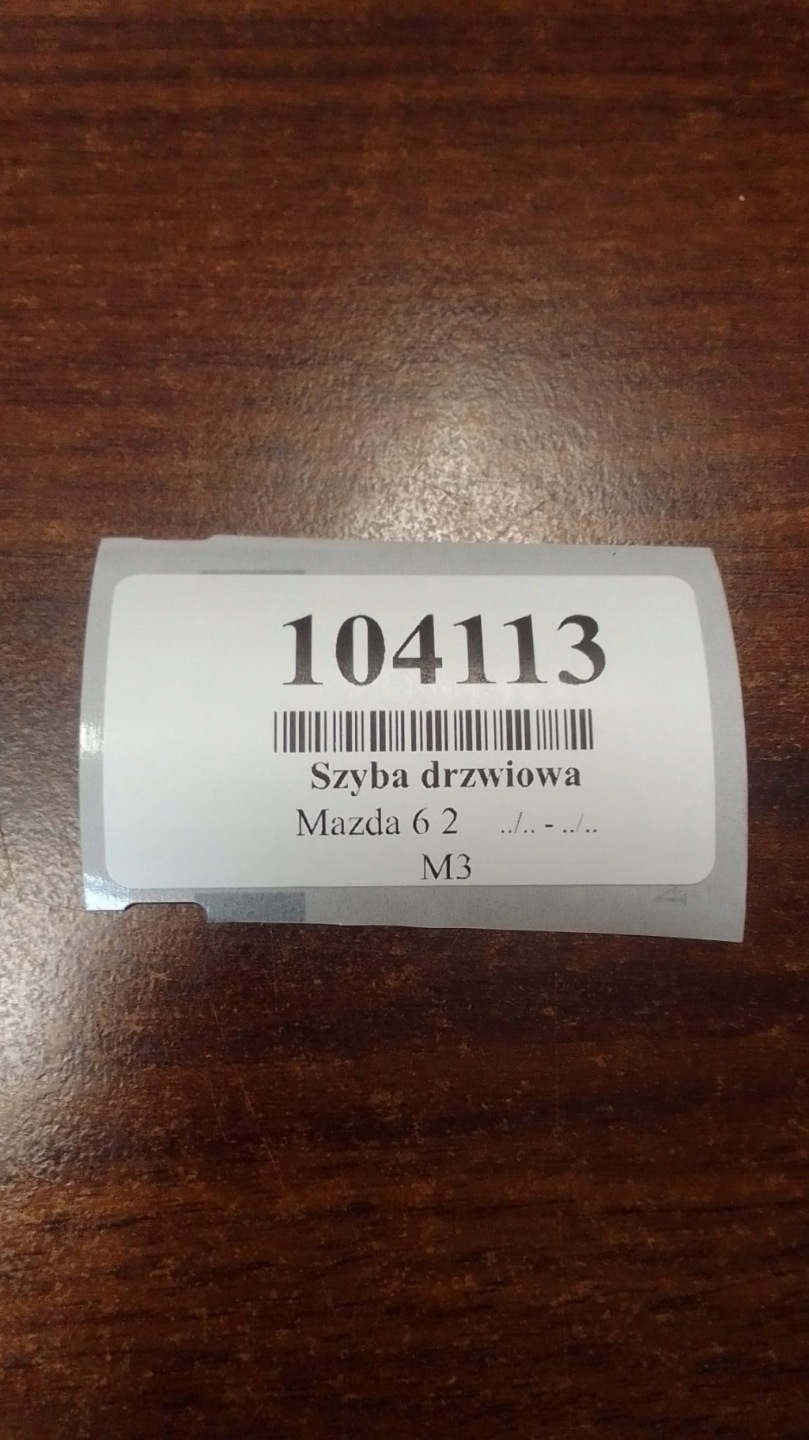 MAZDA 6 II window door left rear part