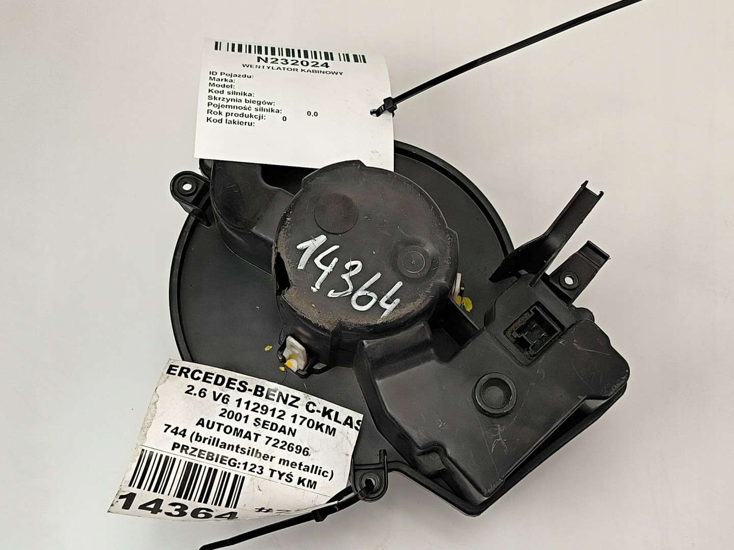 heating fan cab Mercedes-BENZ C-KLASA W203