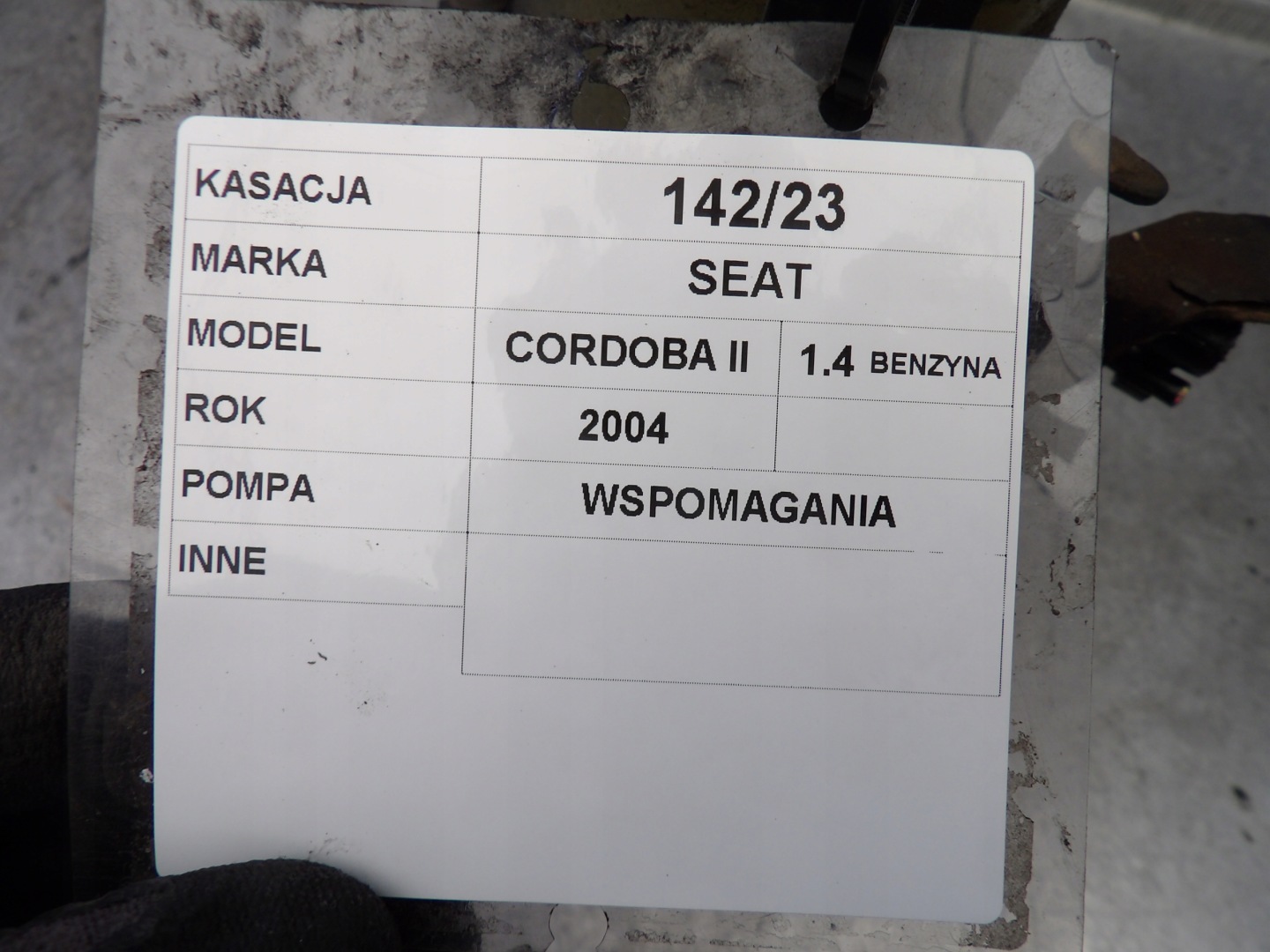 POMPA SERVOSTERZO SEAT CORDOBA II 1,4B 6Q04233156M