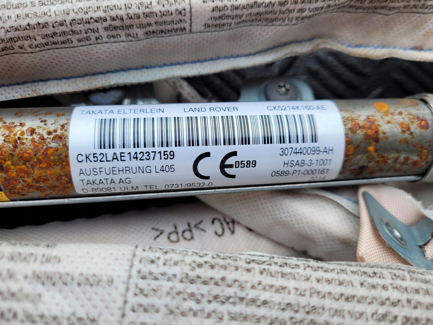 Dachvorhang Airbag AIRBAG links RANGE ROVER VOGUE L405