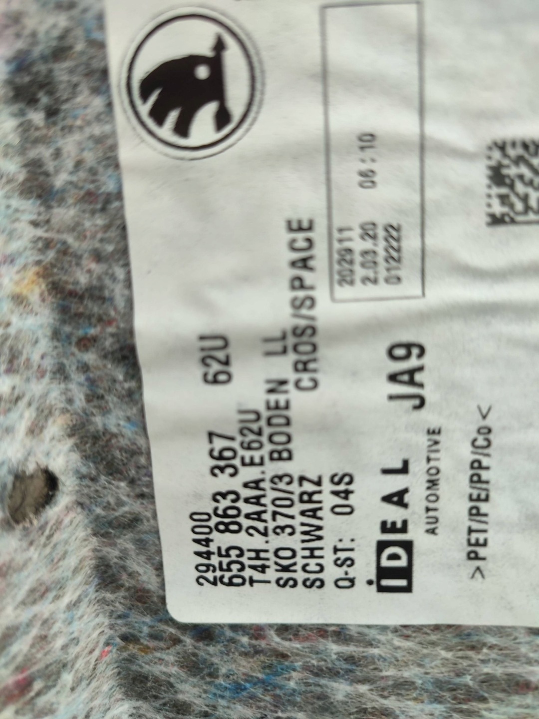 Skoda Scala 2020 carpet inner