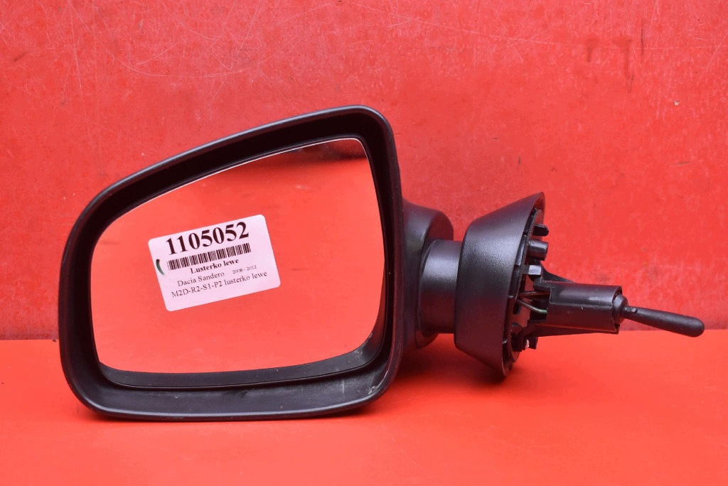 mirror left black, manually EU 027422 DACIA SANDERO 1 and 08-12
