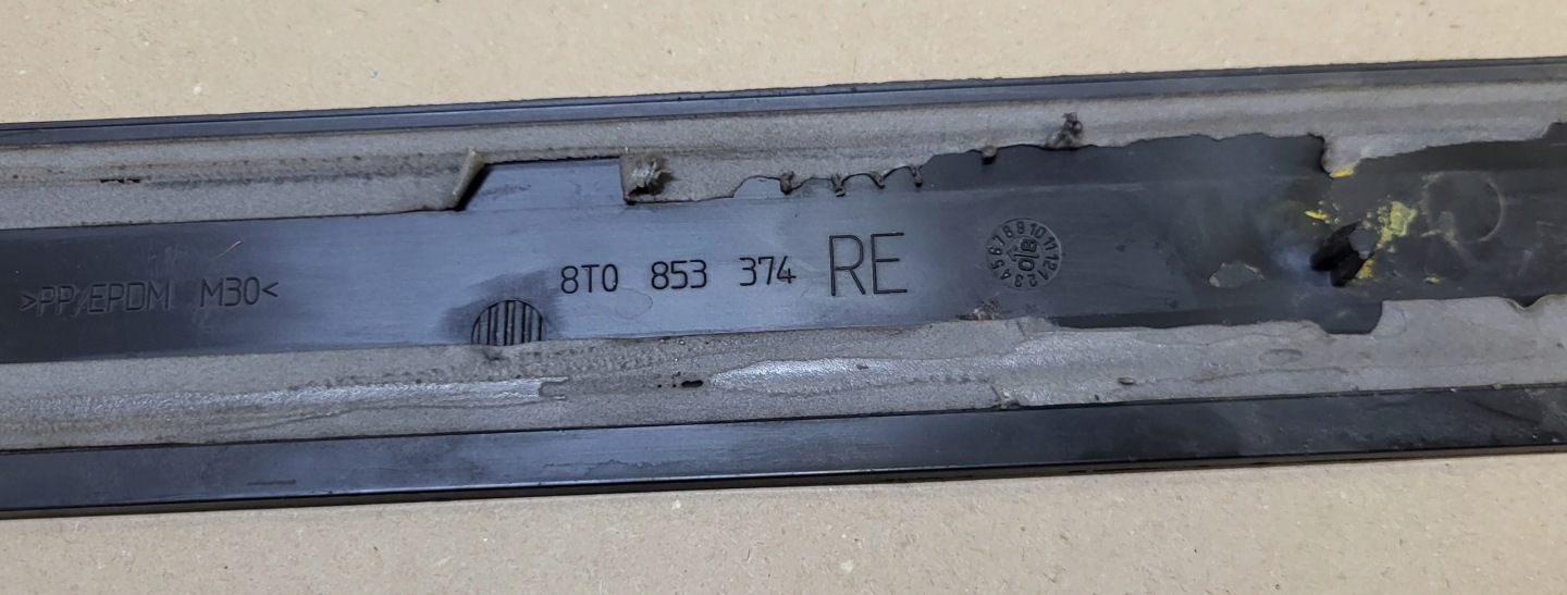 moulding threshold right cap for threshold AUDI A5 COUPE 8T S-LINE OE