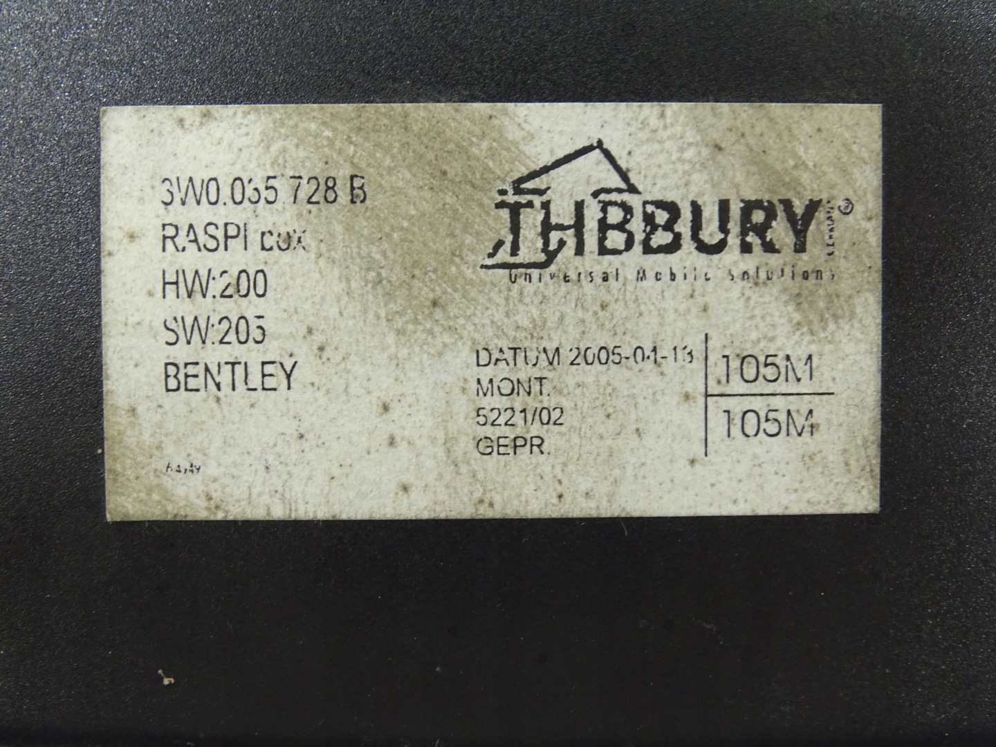 module control unit TELEFONU BENTLEY CONTINENTAL 3W0035728B
