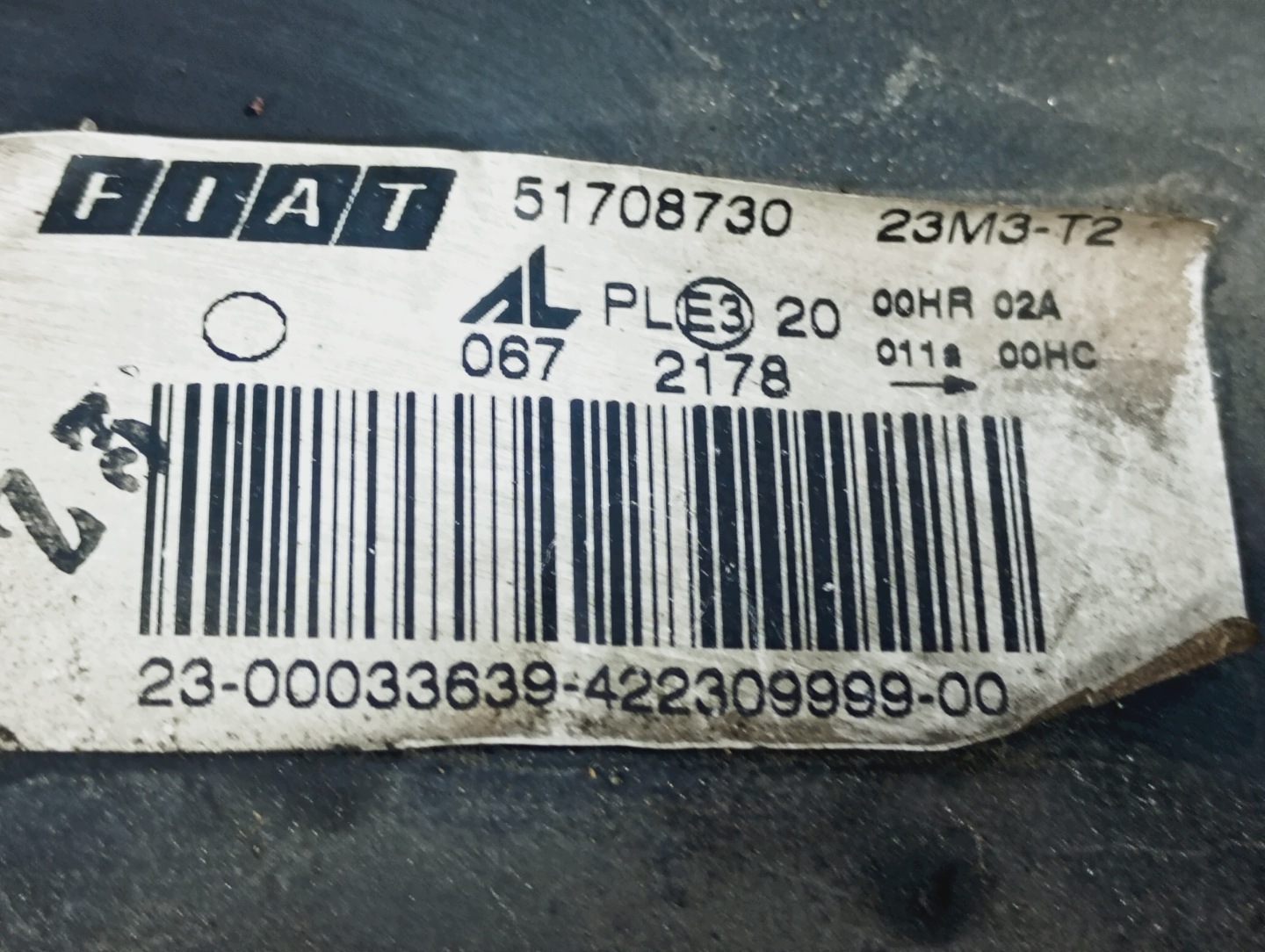 light left front reflektor left front OE 51708730 Fiat Idea 03-12