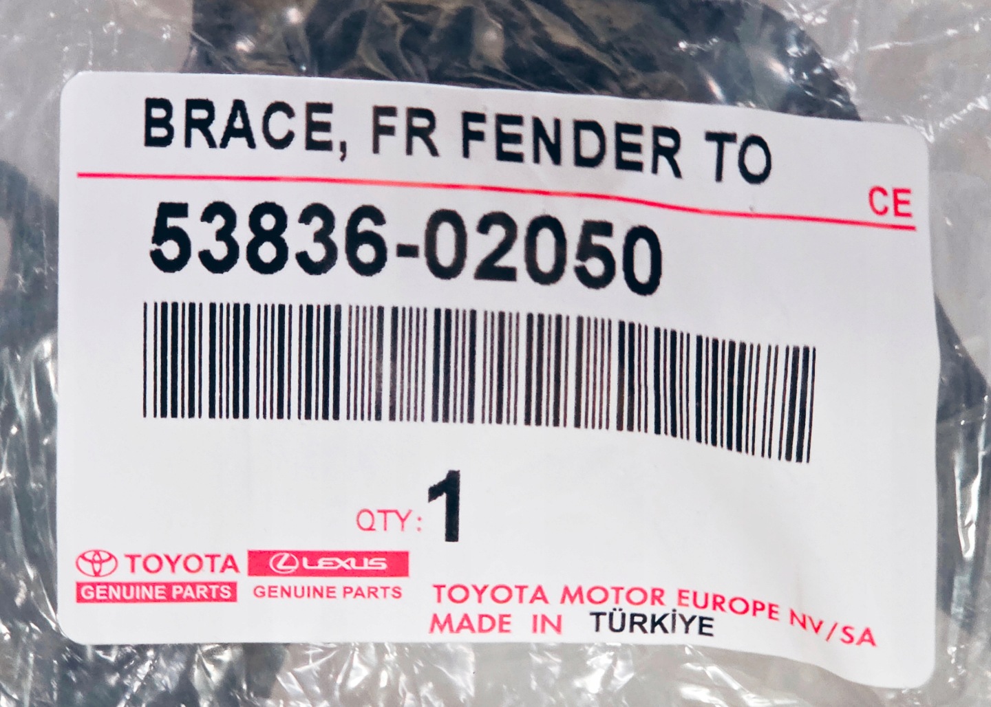 Gauche Console Support plaque Aile Avant TOYOTA COROLLA E21 Neuf OE