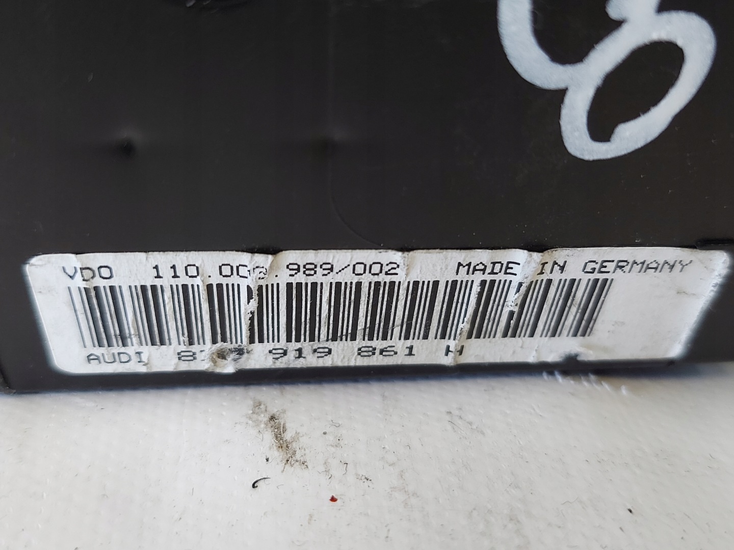 dials clock A4 B5 1.8 20V 8D0919861H