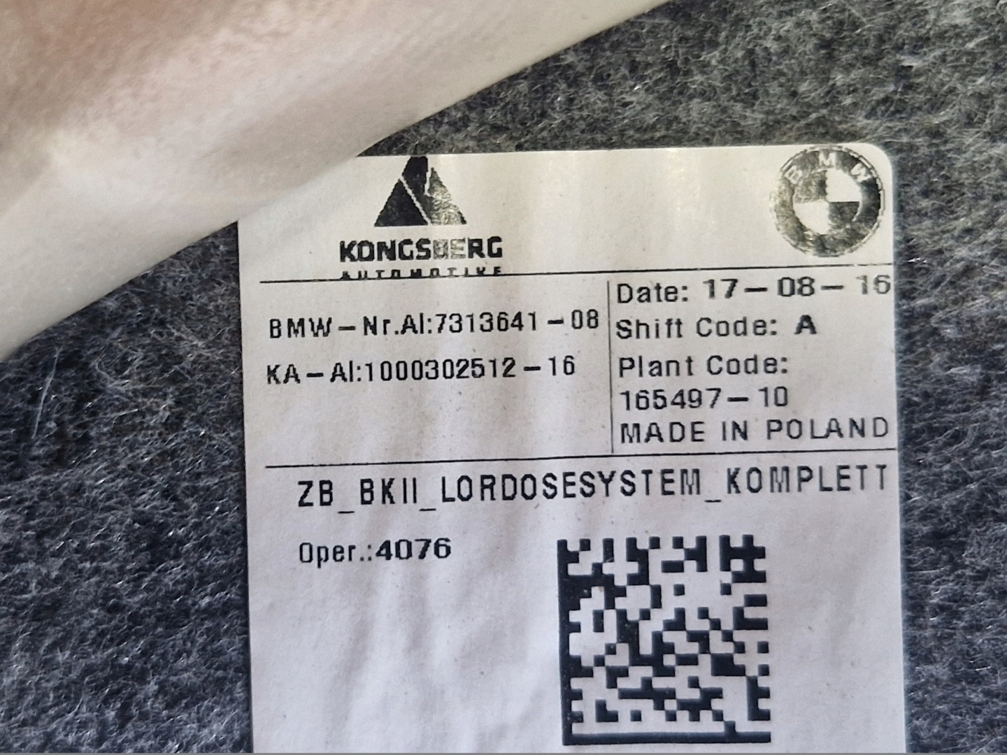 BMW F10 F11 MATA SITZ 165497-10