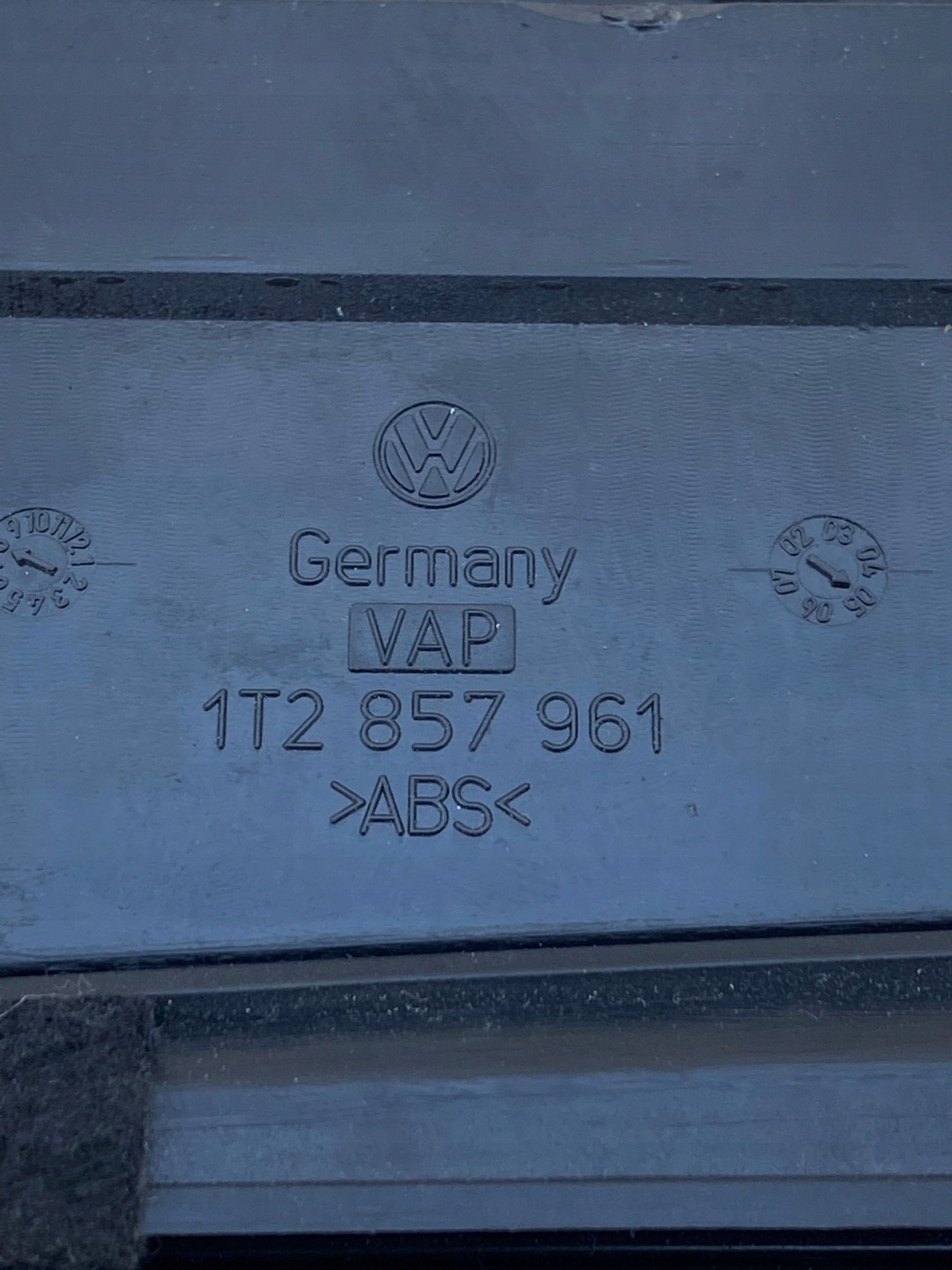 VW TOURAN e Posacenere ANGLIK 1T2857961