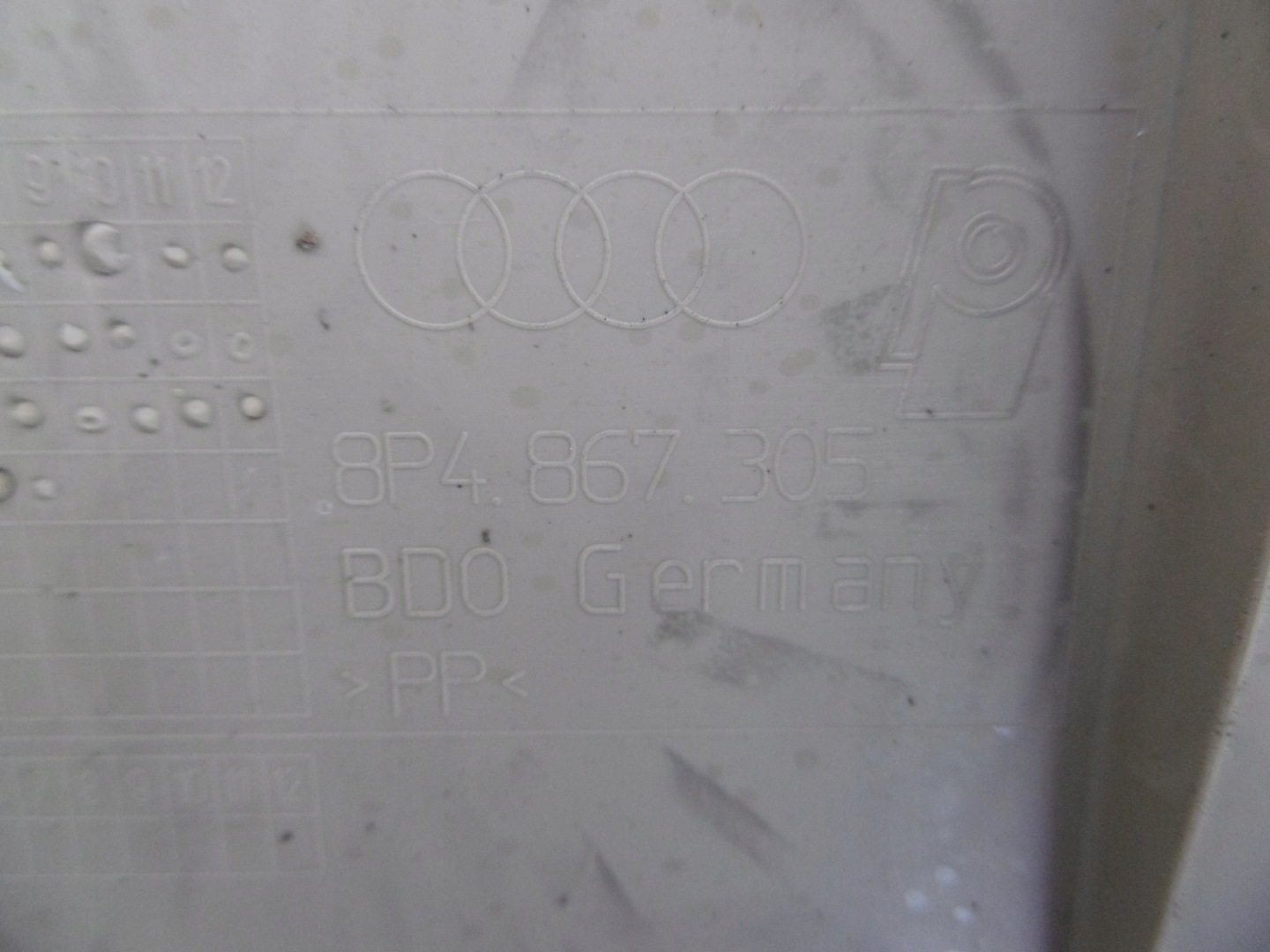 side upholstery door left rear part AUDI A3 8P