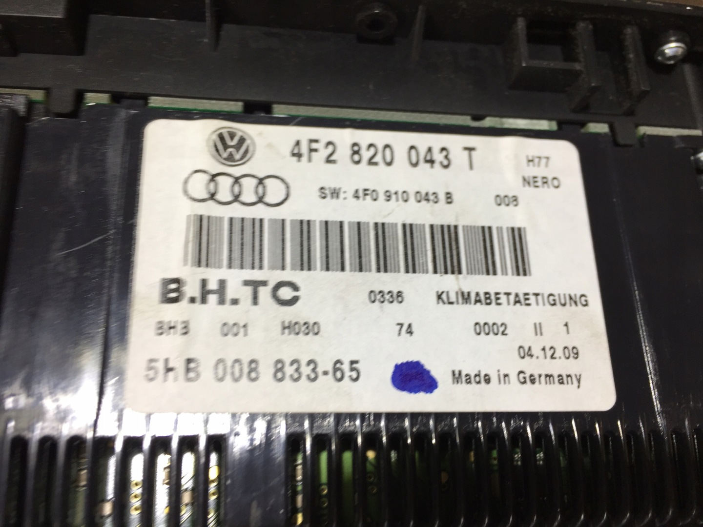 A6 C6 LIFT PANEL klími klimatizaci 4F2820043T